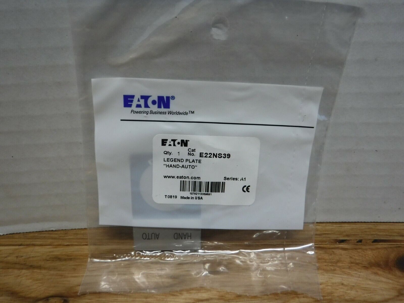 EATON E22NS39 Legend Plate «Hand Auto»