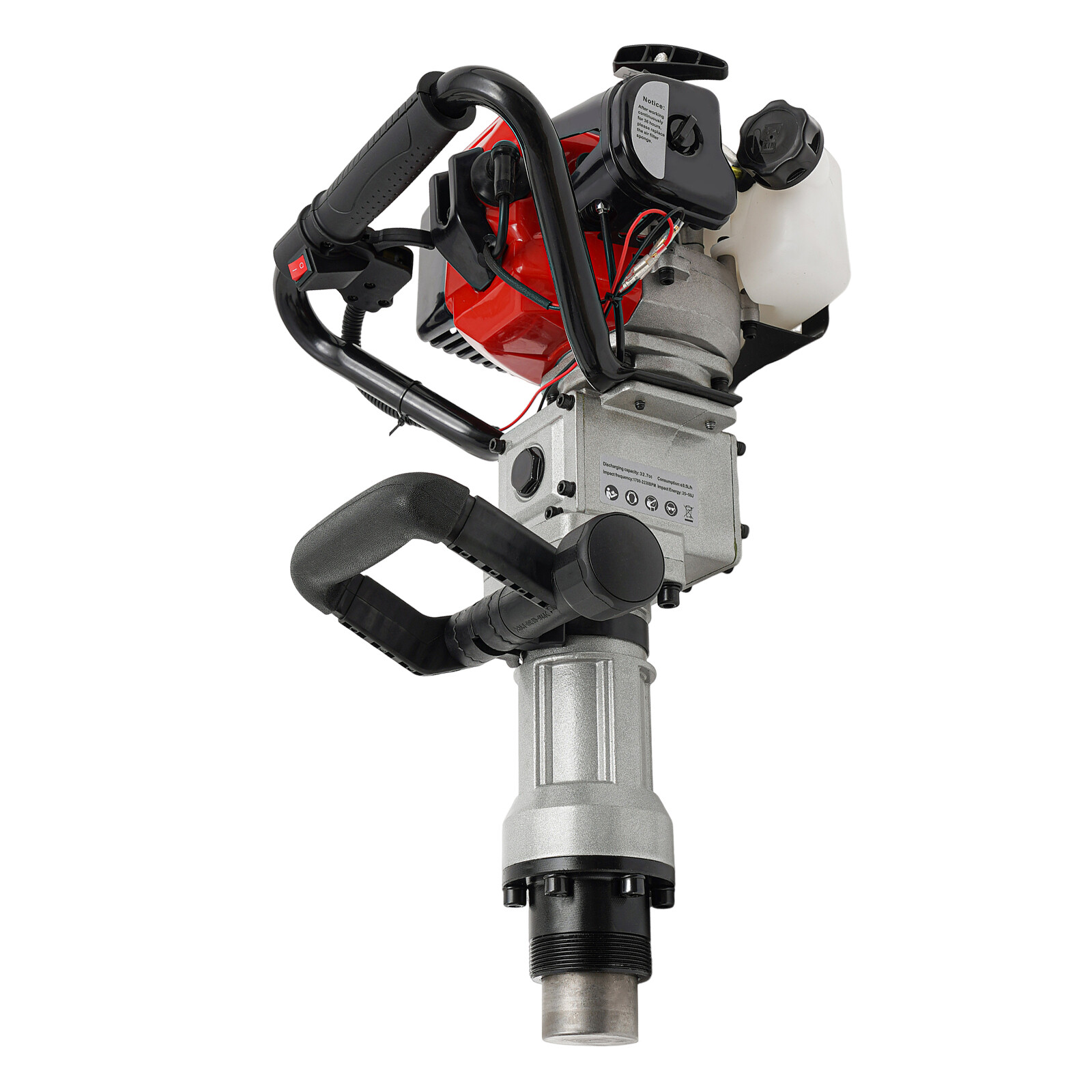 2Stroke 32.7cc Gas Power T Post Driver & Demolition Concrete Breaker Jack Hammer
