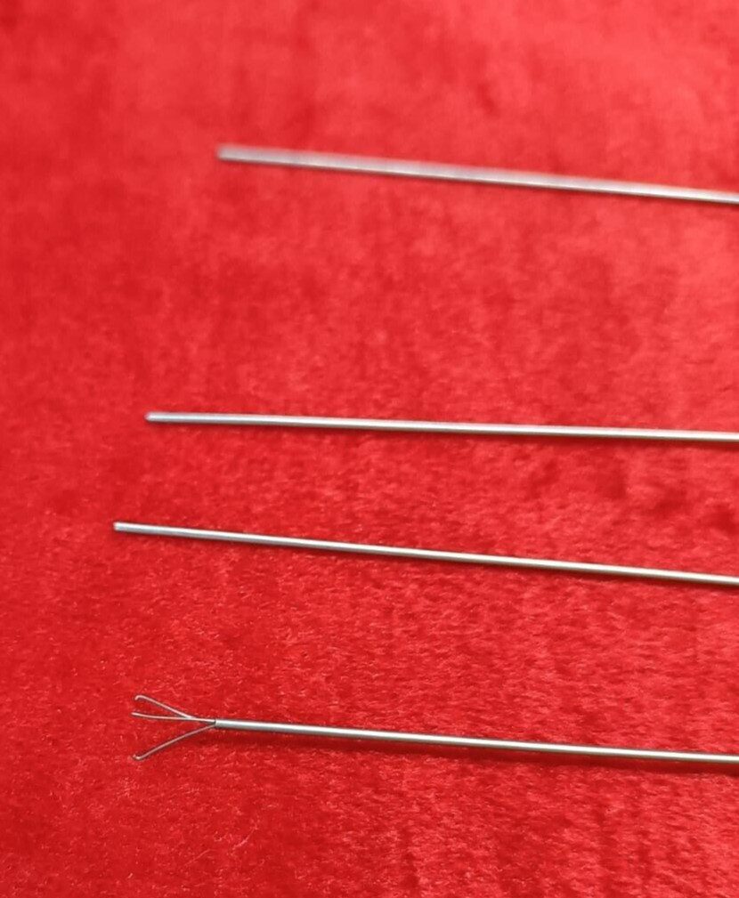 4PC-Laparoscopic Cystoscope Triprong Forceps 4FR 60CM SS Best Quality Reusable