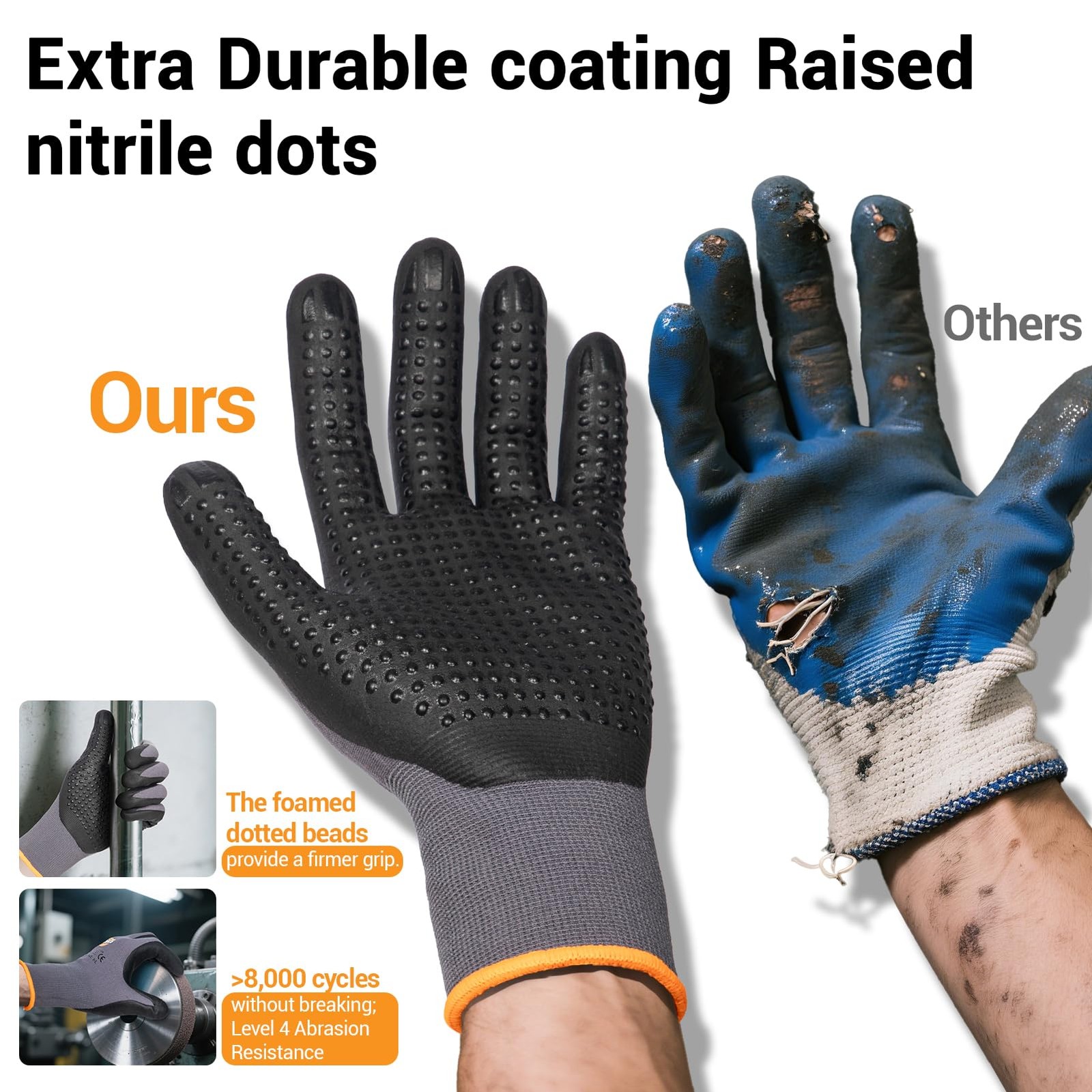 Safety Work Gloves 6/12 Pairs Micro Foam Nitrile Coated Endurance Seamless Kn…