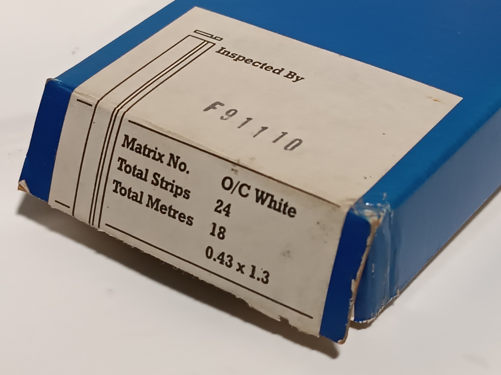 Shreiner Creasing Matrix #50 – O/C White, 0.43mm Chnl Depth x 1.3mm Chnl Width