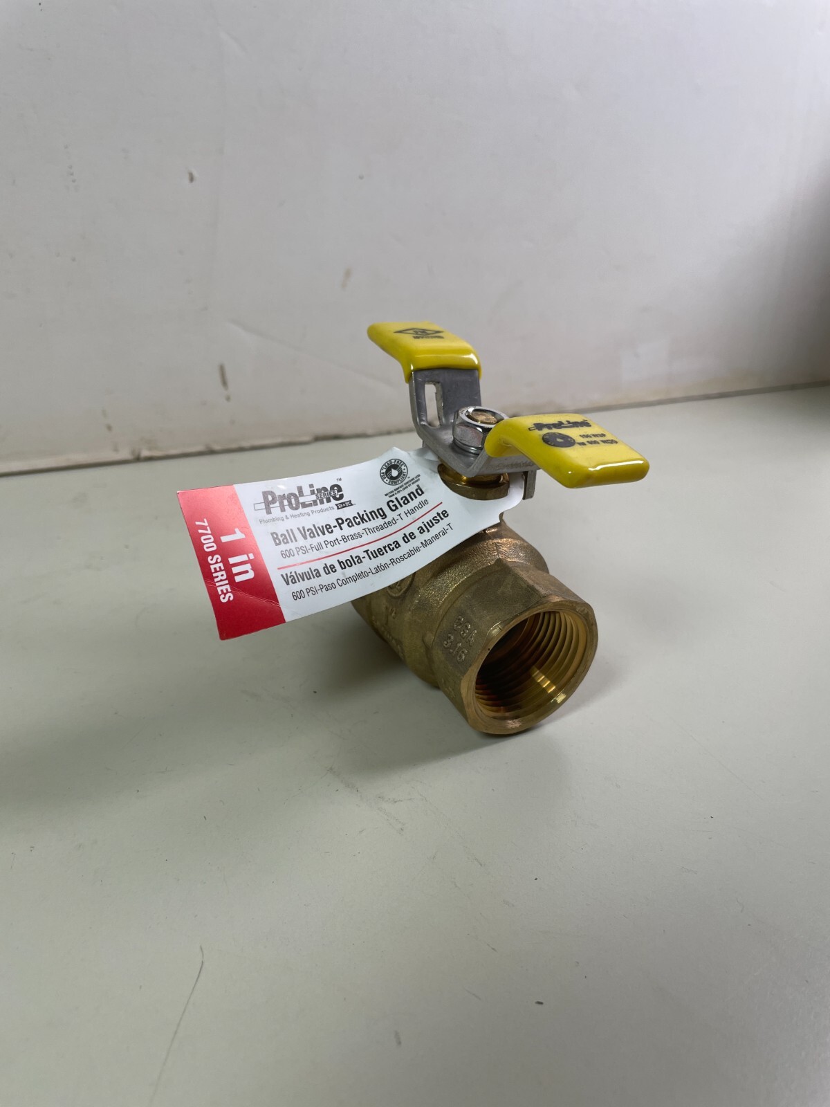 ProLine 1″ Brass Ball Valve 600PSI Full Port T Handle Valve 107-825TNL