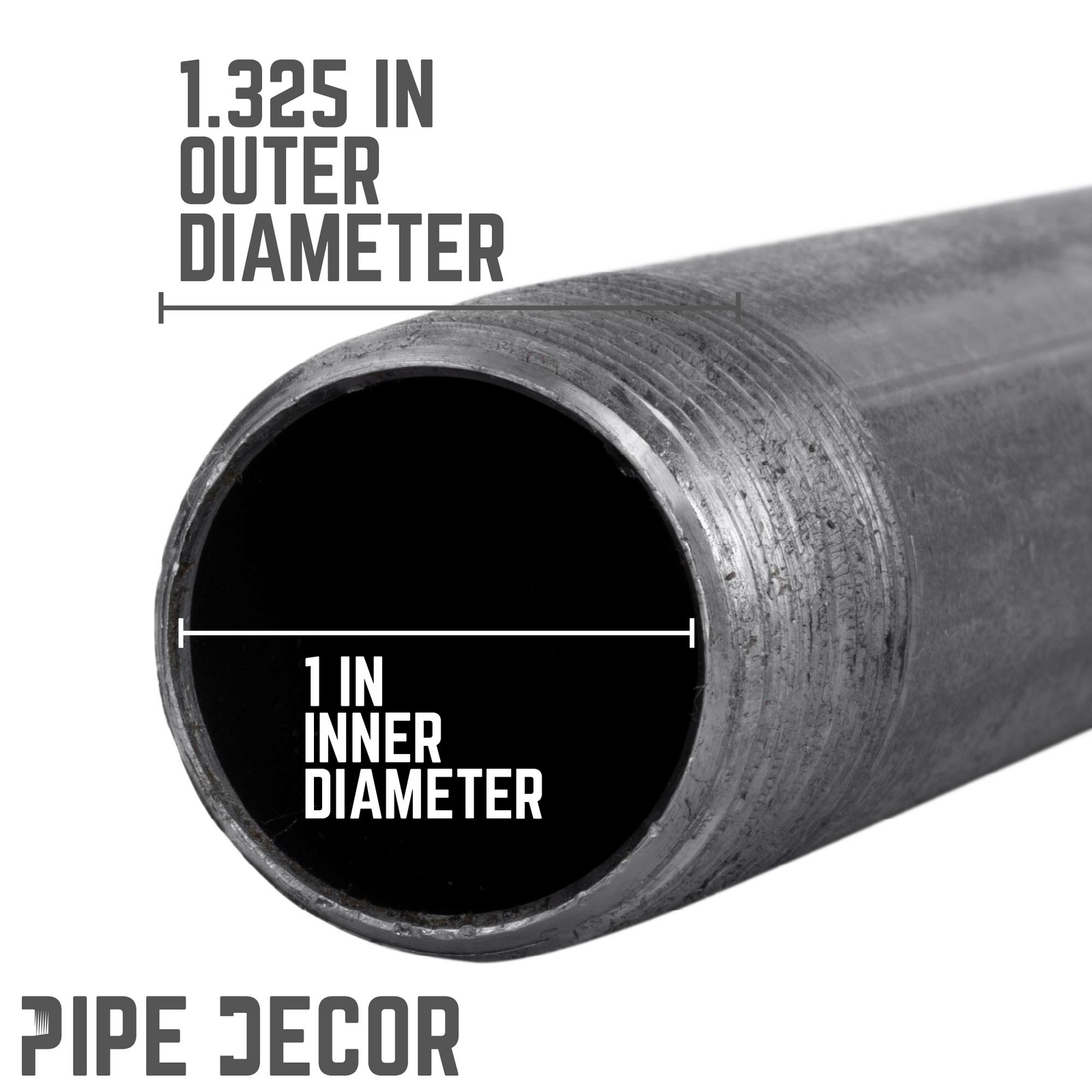 1 in. X 72 in. Black Pipe 4 Pack