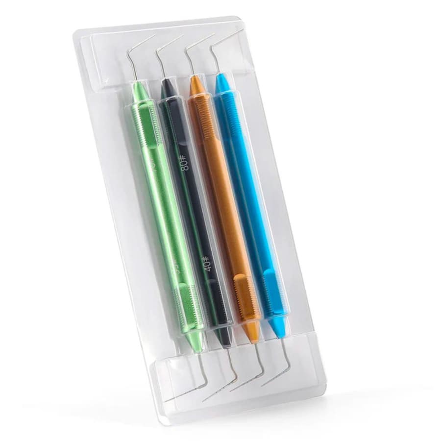 JMU 4Pk Root Canal Plugger 35-120 Marked Gutta Percha NiTi Tip Stainless Handle