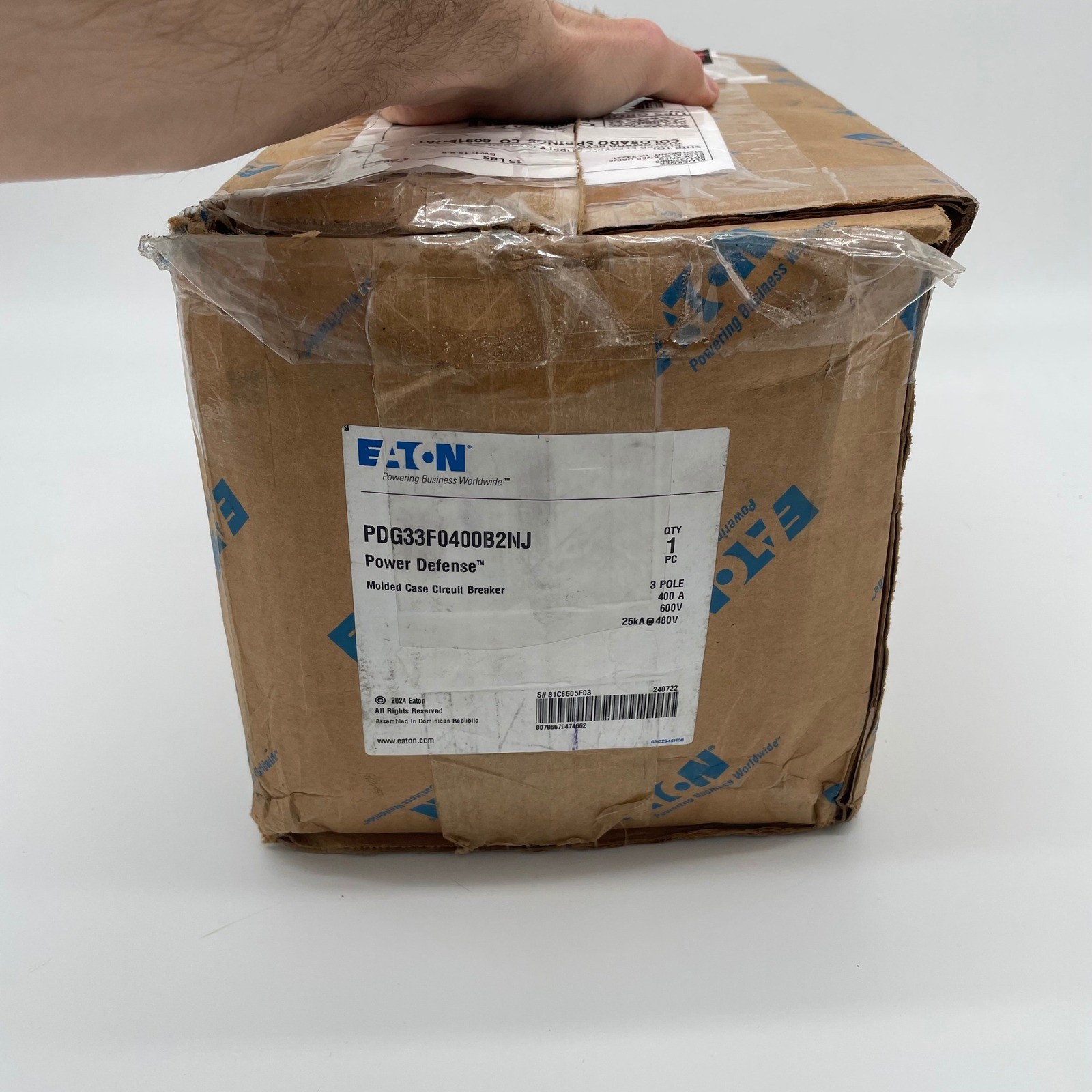 Eaton PDG33F0400B2NJ Power Defense 400A 3-Pole 600V Circuit Breaker PXR10 NIB