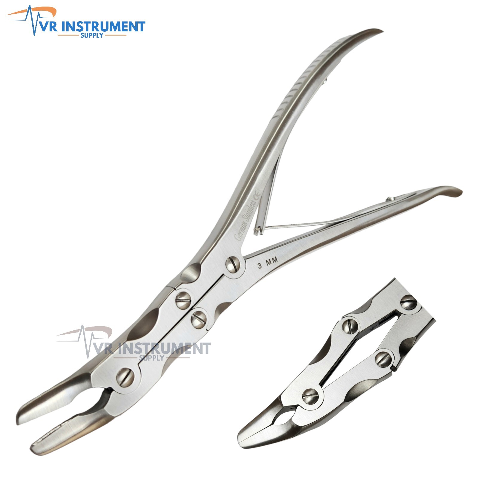 Leksell Bone Rongeurs 24cm Orthopedic Stainless Steel Cutting Tools Bite 3 mm