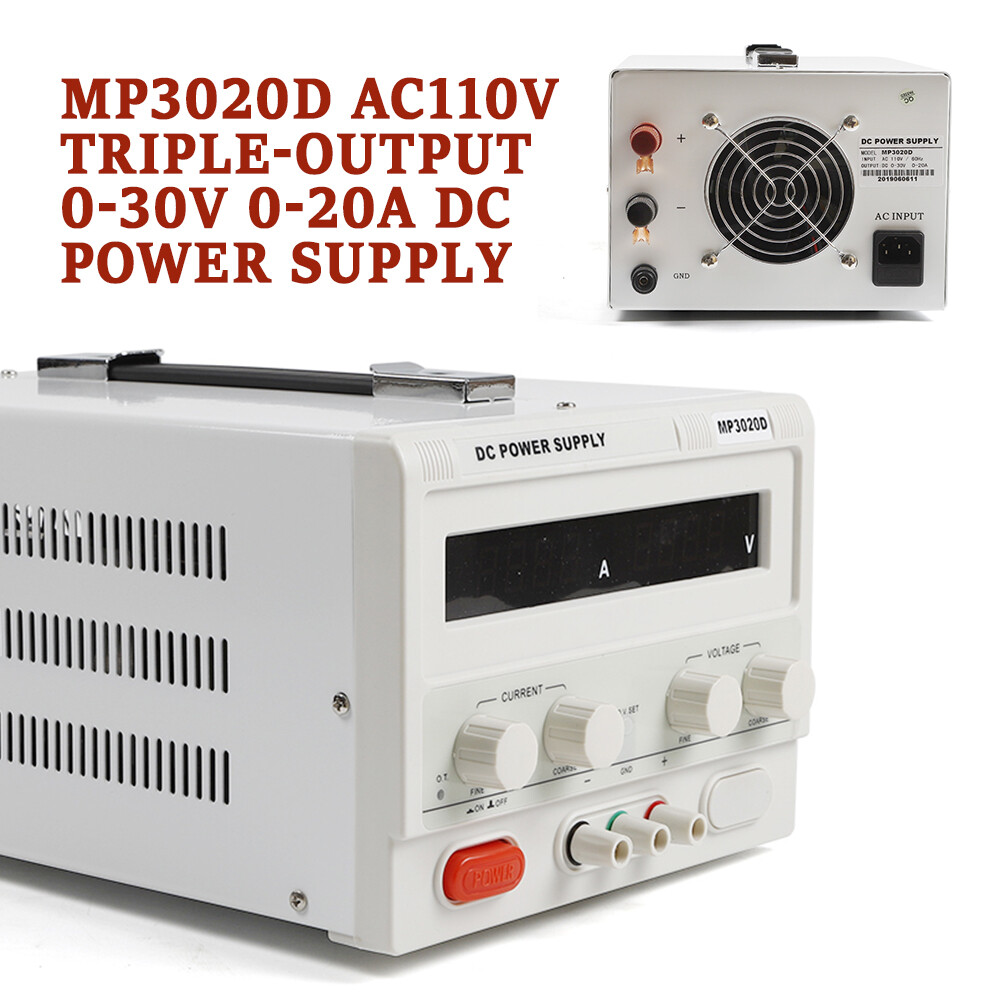 0-30V 0-20A DC Power Supply Variable Digital Lab Test Adjustable High Precision