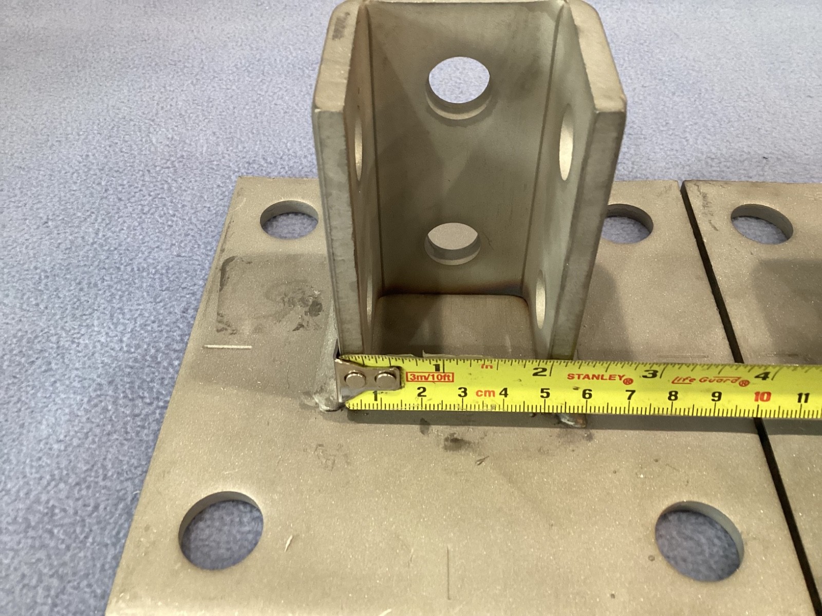 UNISTRUT STAINLESS STEEL FLOOR MOUNT BASE, QUANTITY OF 2