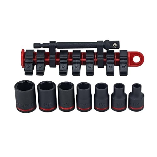 Wiha 72093 8 Piece 3/8″ Drive SAE Impact Socket Set