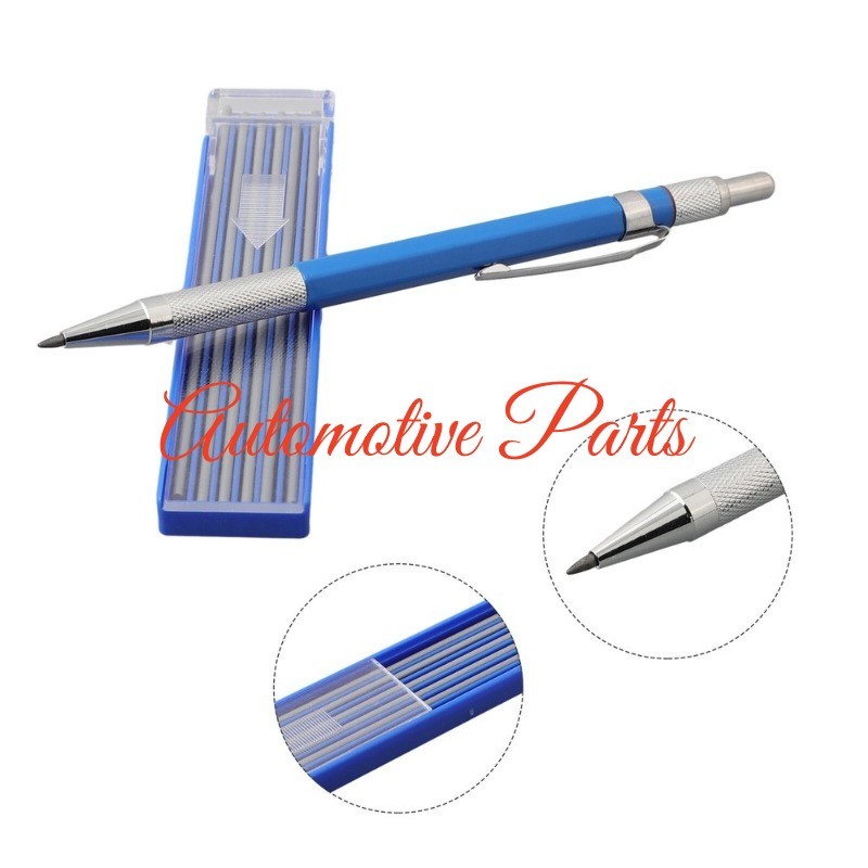 Silver Streak Welders Pencil With 12 Pcs Round Silver Refills, Metal Marker New