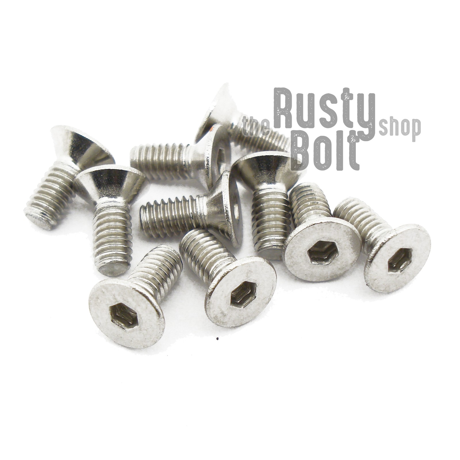 M2.5 x 6mm, Socket Flat Head Screws, A2 304 18-8, Stainless Steel, Countersunk