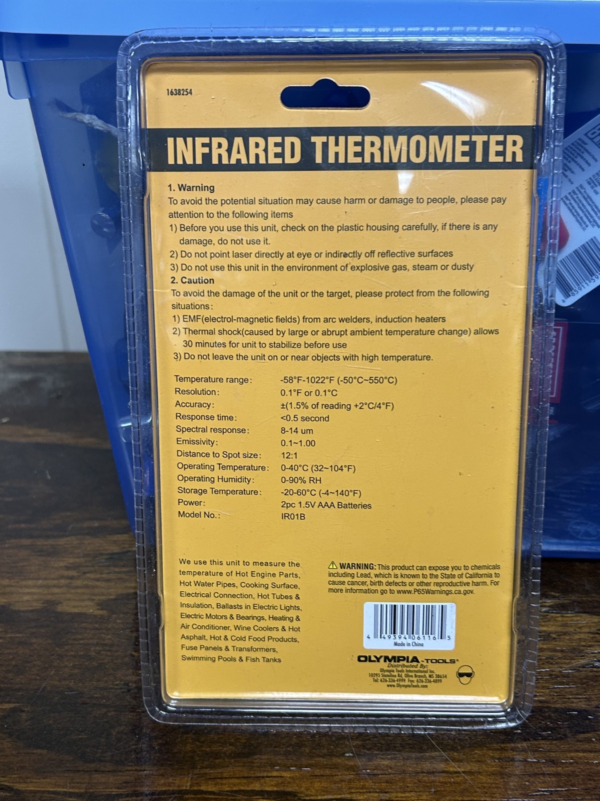 🛠️ OLYMPIA Tools 1638254 Infrared Thermometer