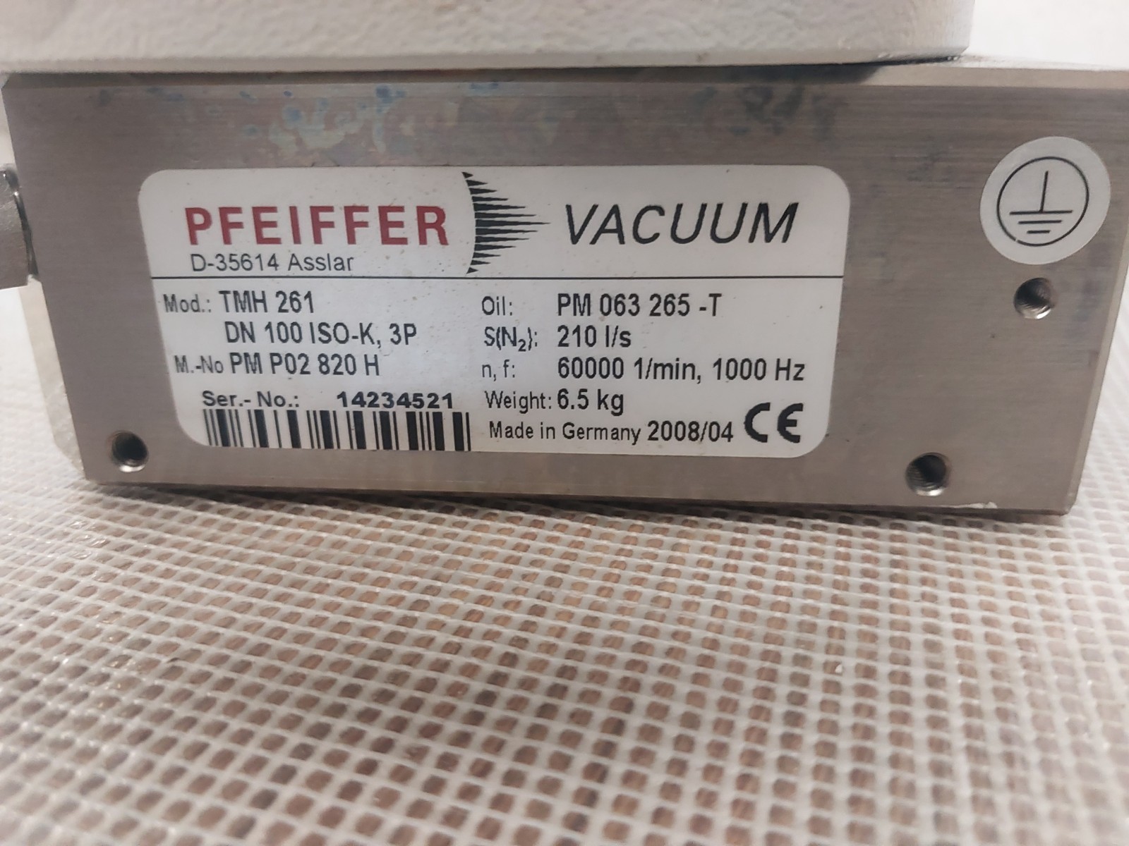 Pfeiffer Vacuum Turbo Pump TMH 261 DN 100 ISO-K, 3P GERMANY