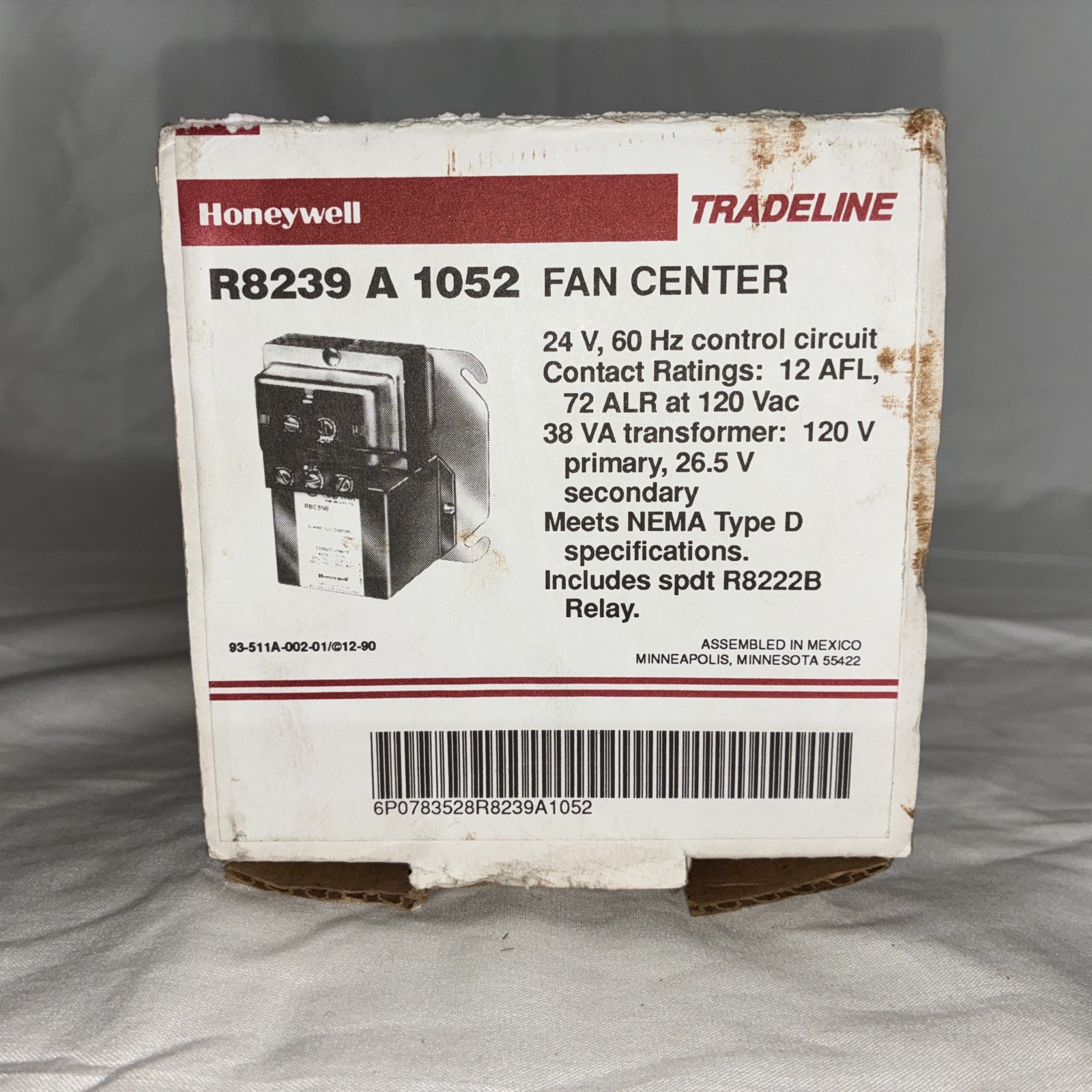 Honeywell TRADELINE R8239 A 1052 FAN CENTER 24V 60Hz