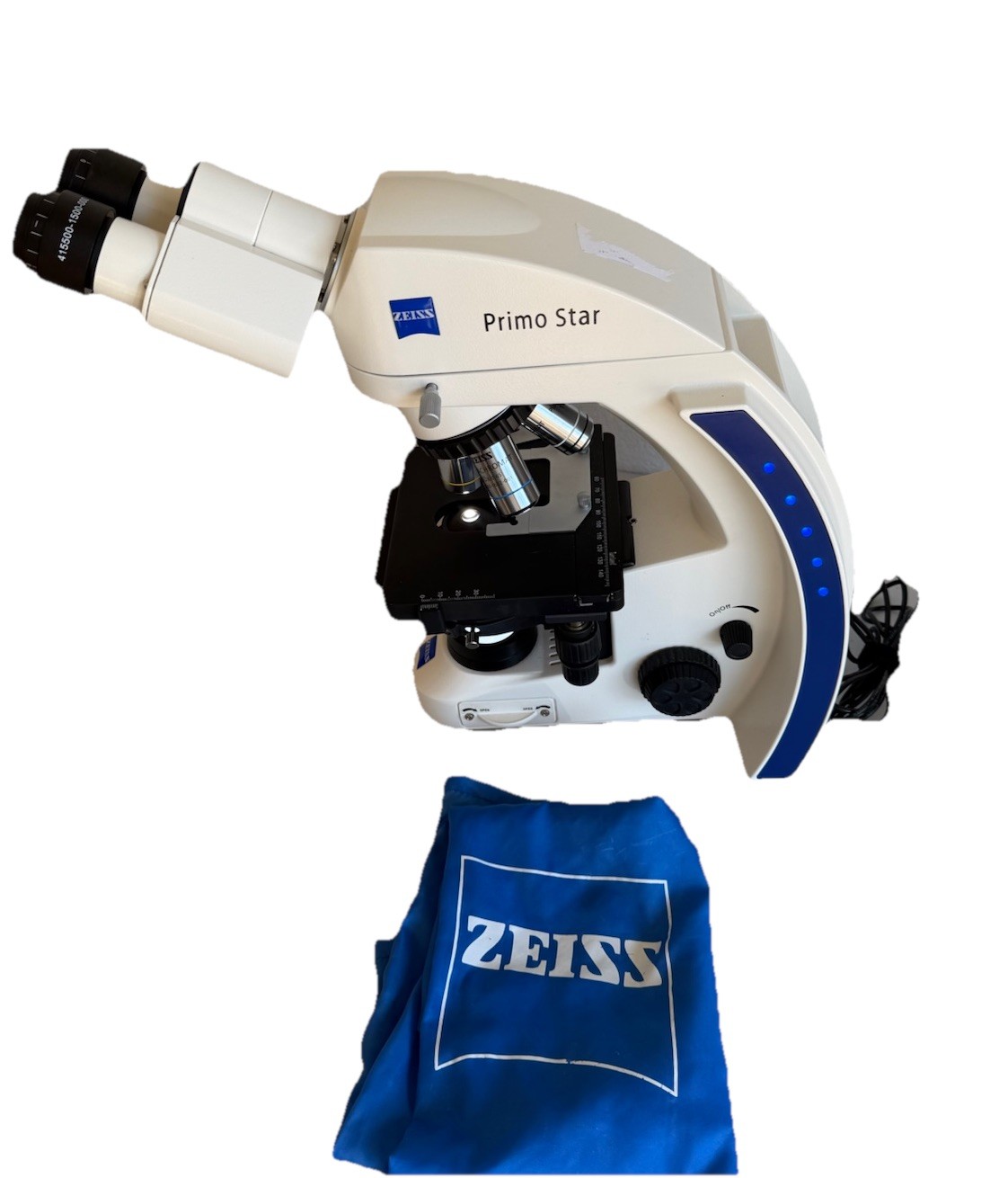 Carl Zeiss Primo Star Microscope w/ 4x 10x 40x 100x Objectives