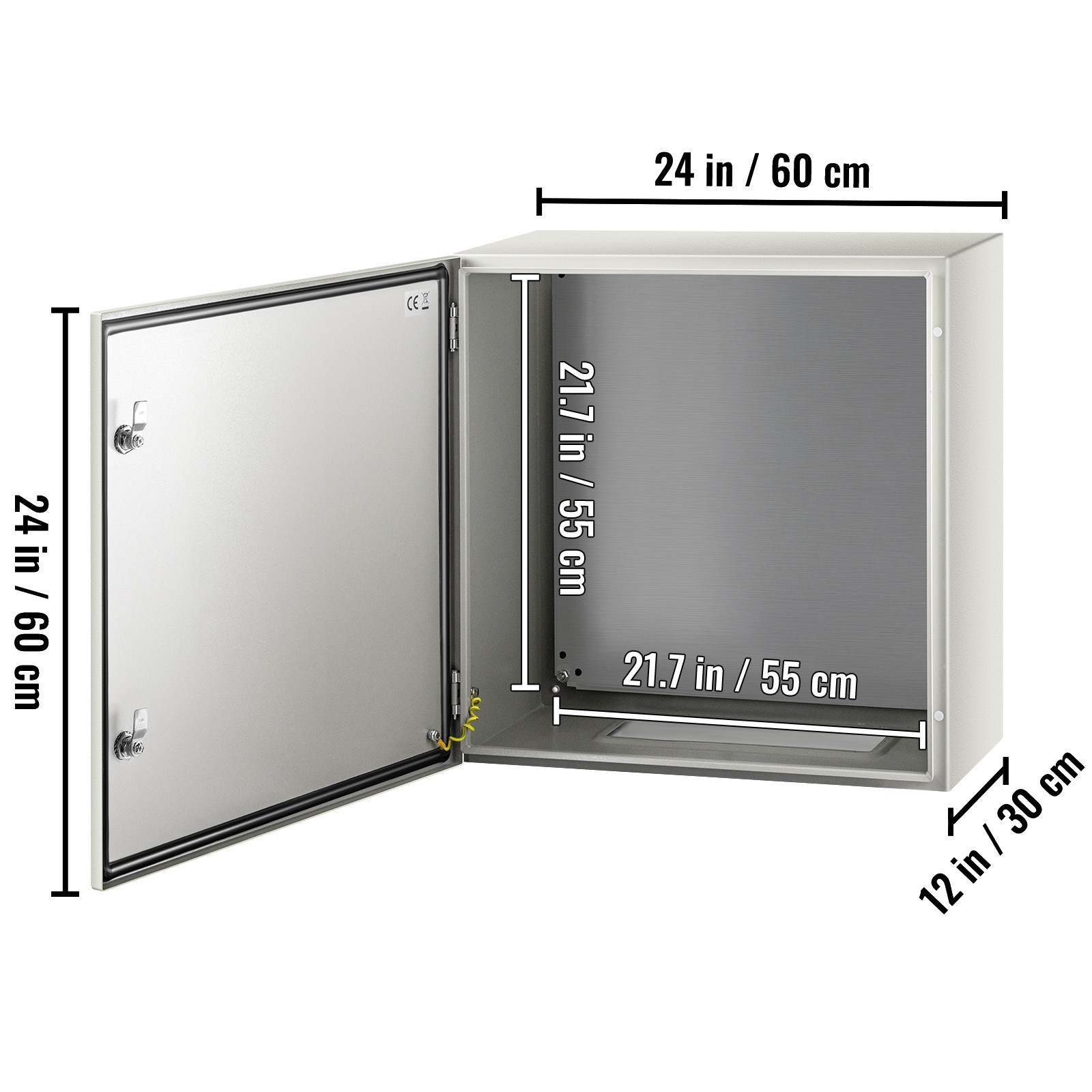 VEVOR Steel Electrical Box Electrical Enclosure Box 24x24x12» Carbon Steel IP65