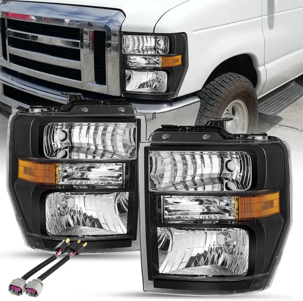 Headlight Assembly for 2008-2014 Ford E150 E250 08-21 E350 E450