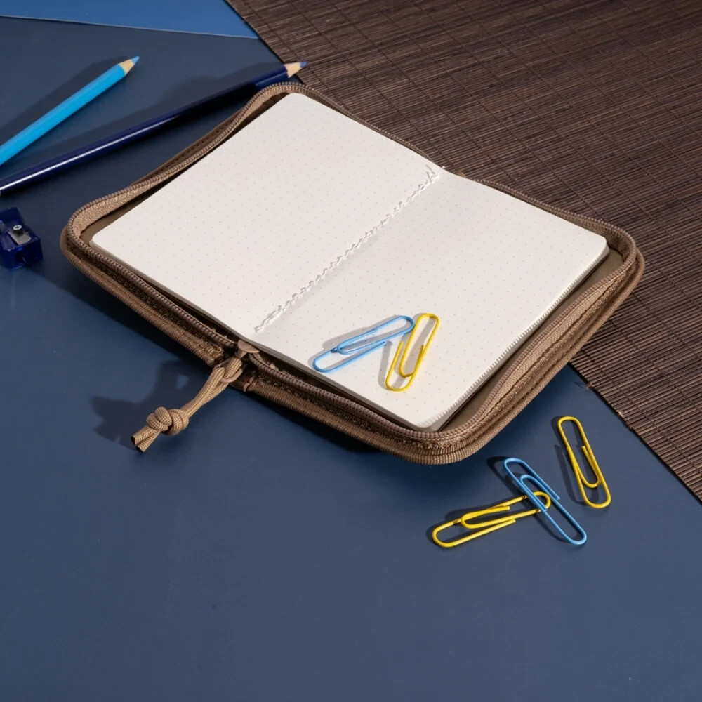 LOCHBY Pocket Journal Navy/Cream Notebook Cover | Water Resistant Waxed Canvas