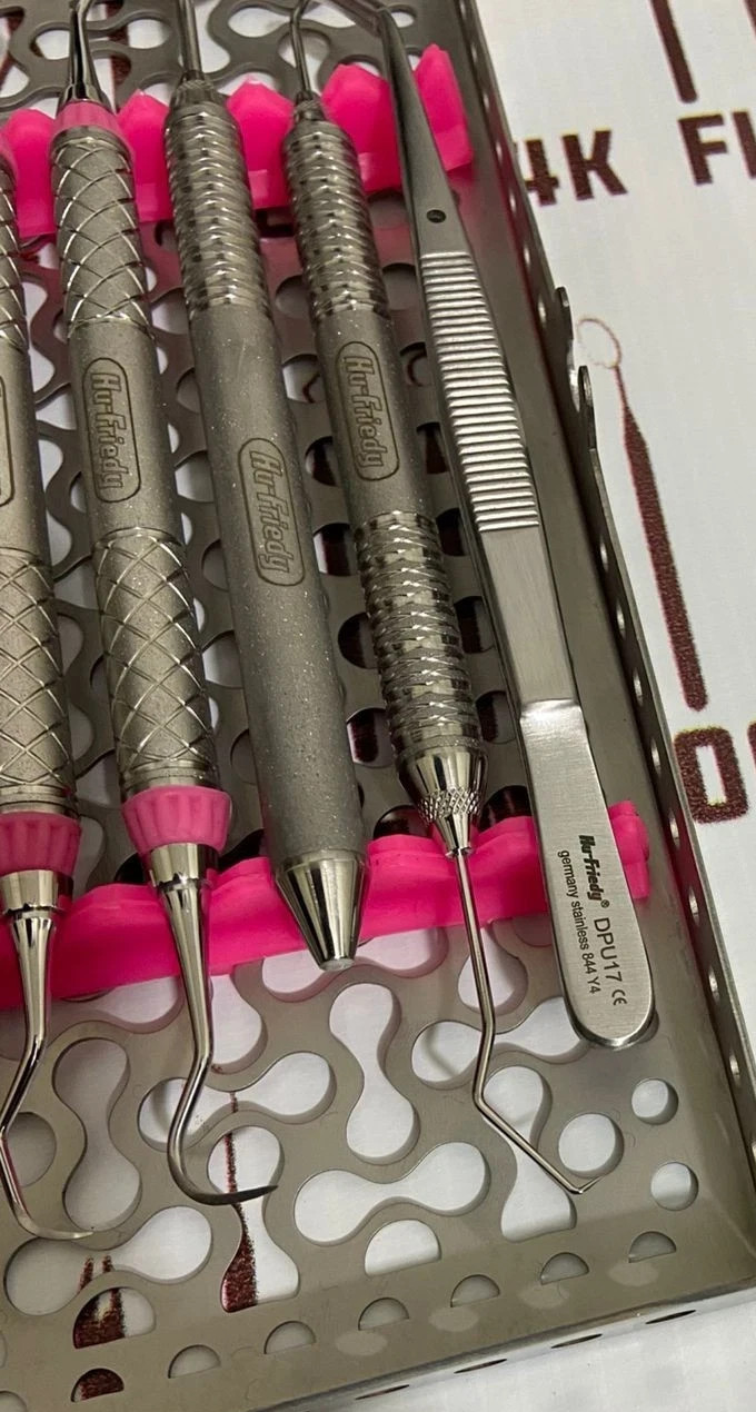 Hu Friedy Dental Hygiene Instruments Set of 10 PCS With Sterlization Cassette