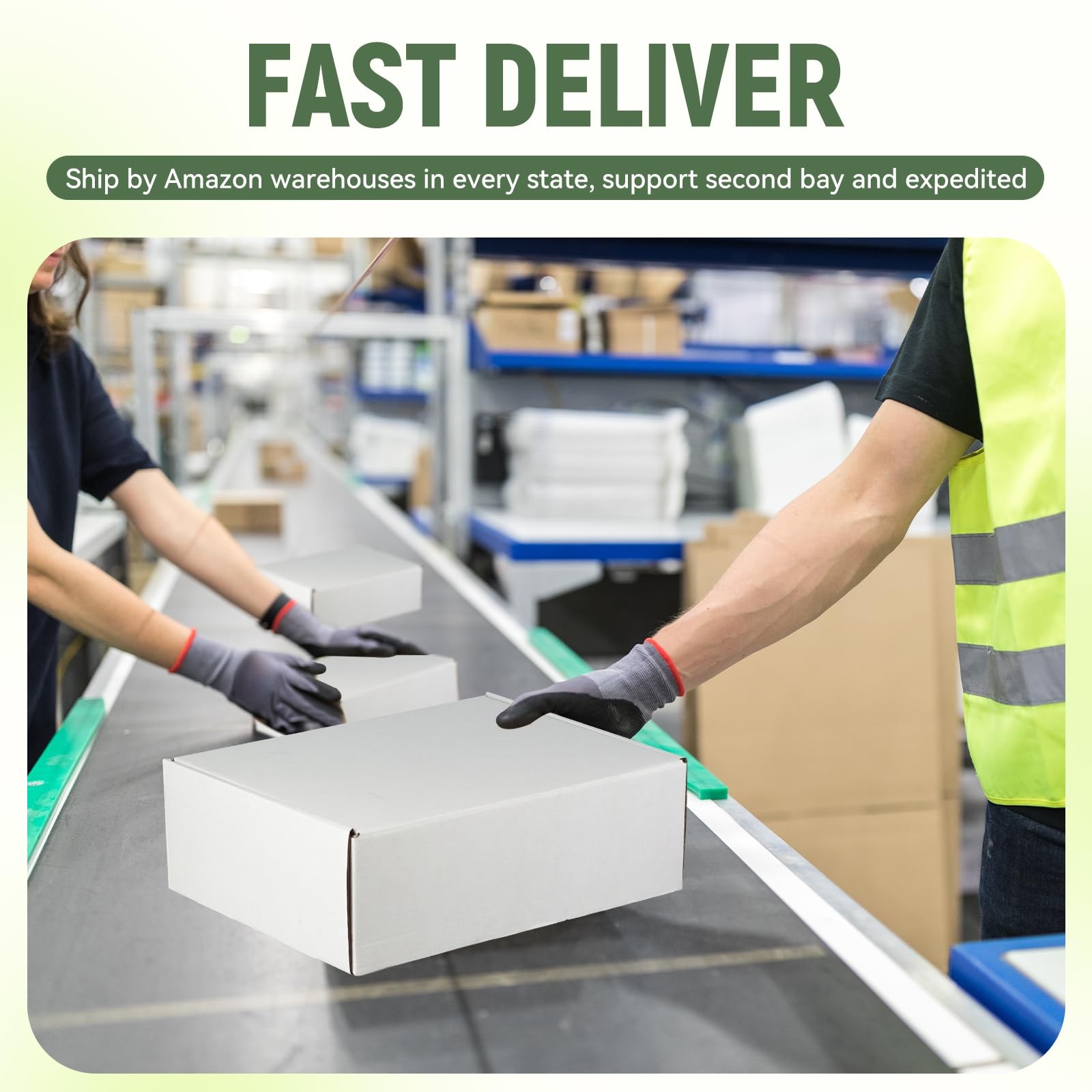 7″x5″x2″ Shipping Boxes Set of 3, White Corrugated Cardboard Box Literature M…