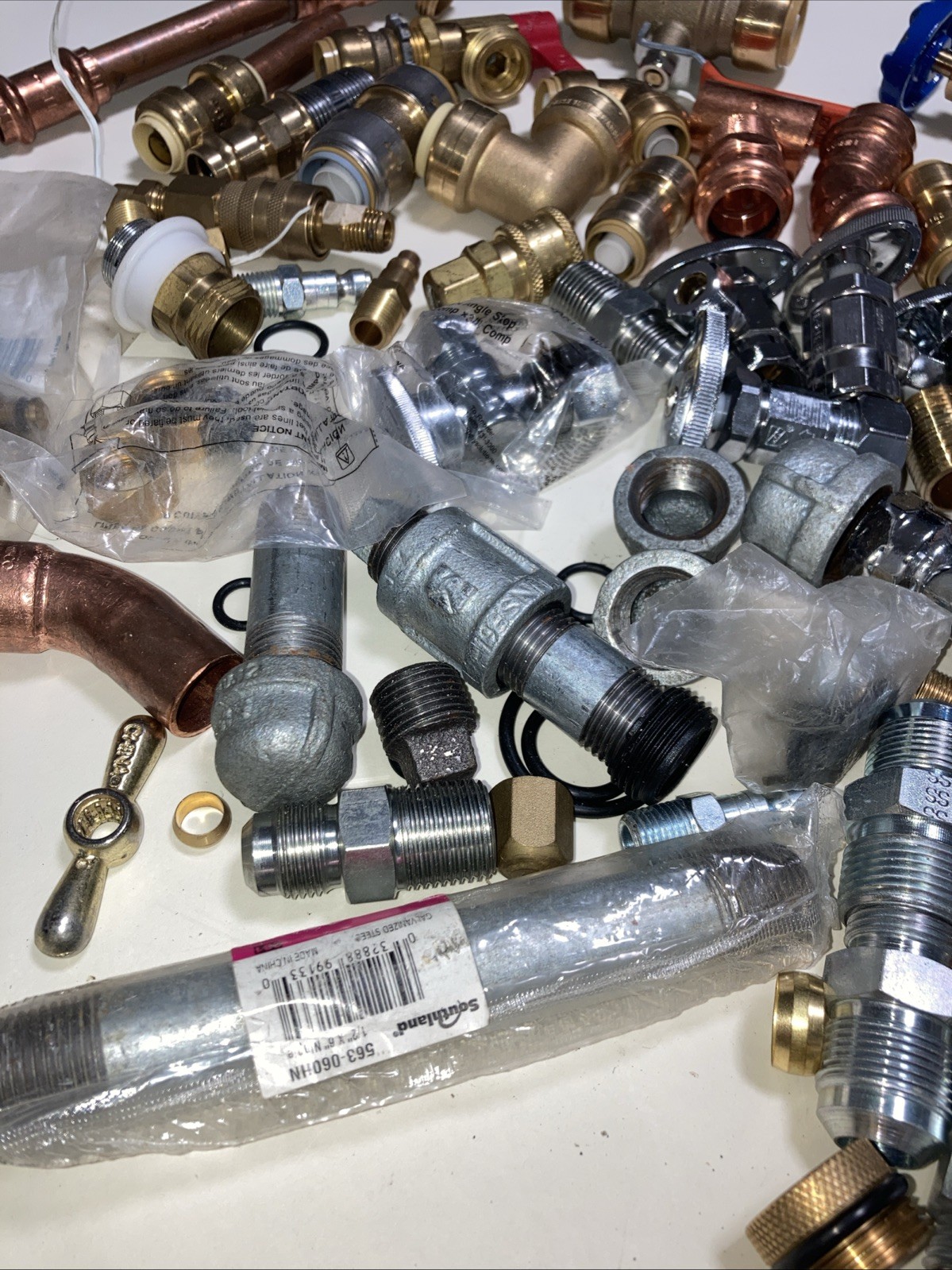 Shark Bite Mixed Fittings, Elbows, Valve, Hose brass, copper, & galvanized steel