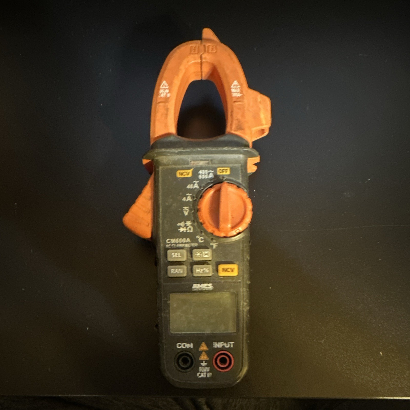 AMES Instruments CM600A AC Clamp Meter 600A 600V 6000 Count NCV, Hz, Cap