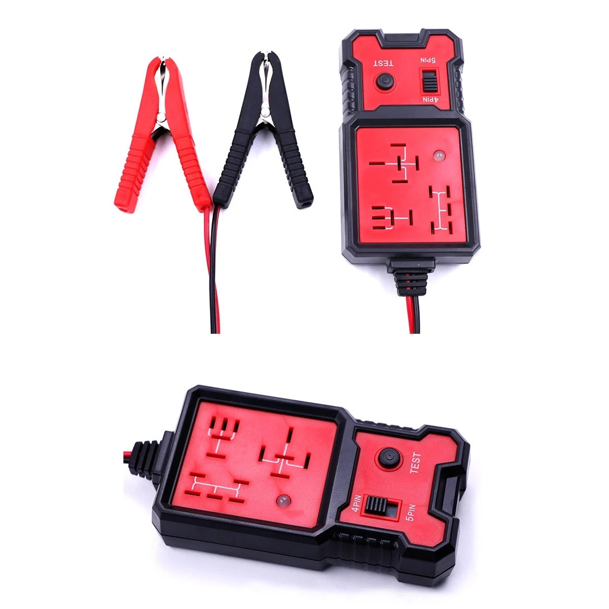 12V Automotive Relay Tester 4/5 Pin LED Diagnostic Tool for Car Relay Testing
