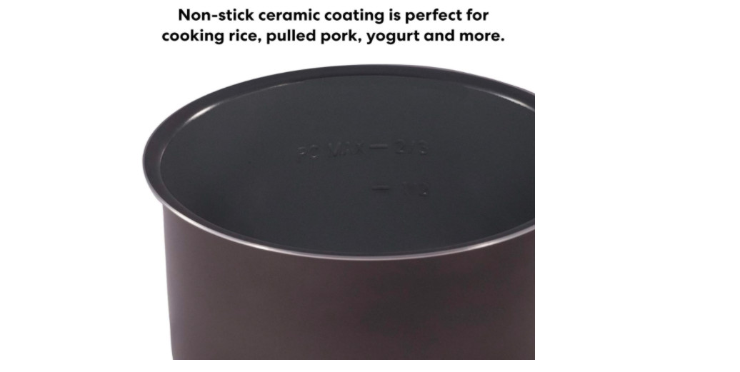 Cooking Pot Ceramic Inner Electric Pressure Cooker Non Stick Replacement 6 Quart