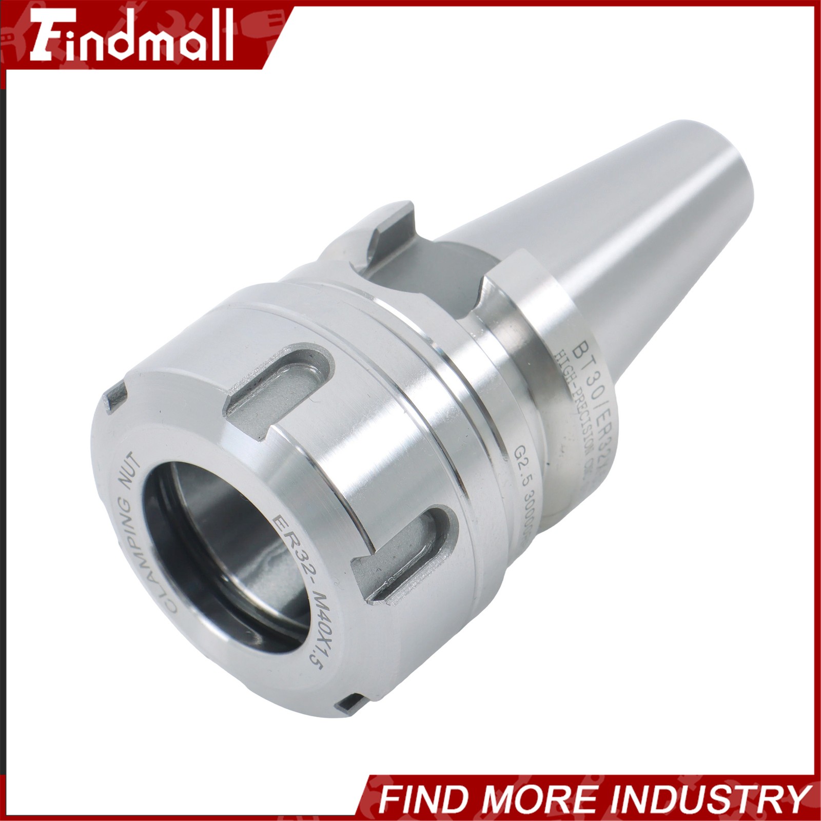 Findmall BT30 ER32 Tool Holder 4 Pack Set 2.05 Inch G2.5 Balanced 20000RPM