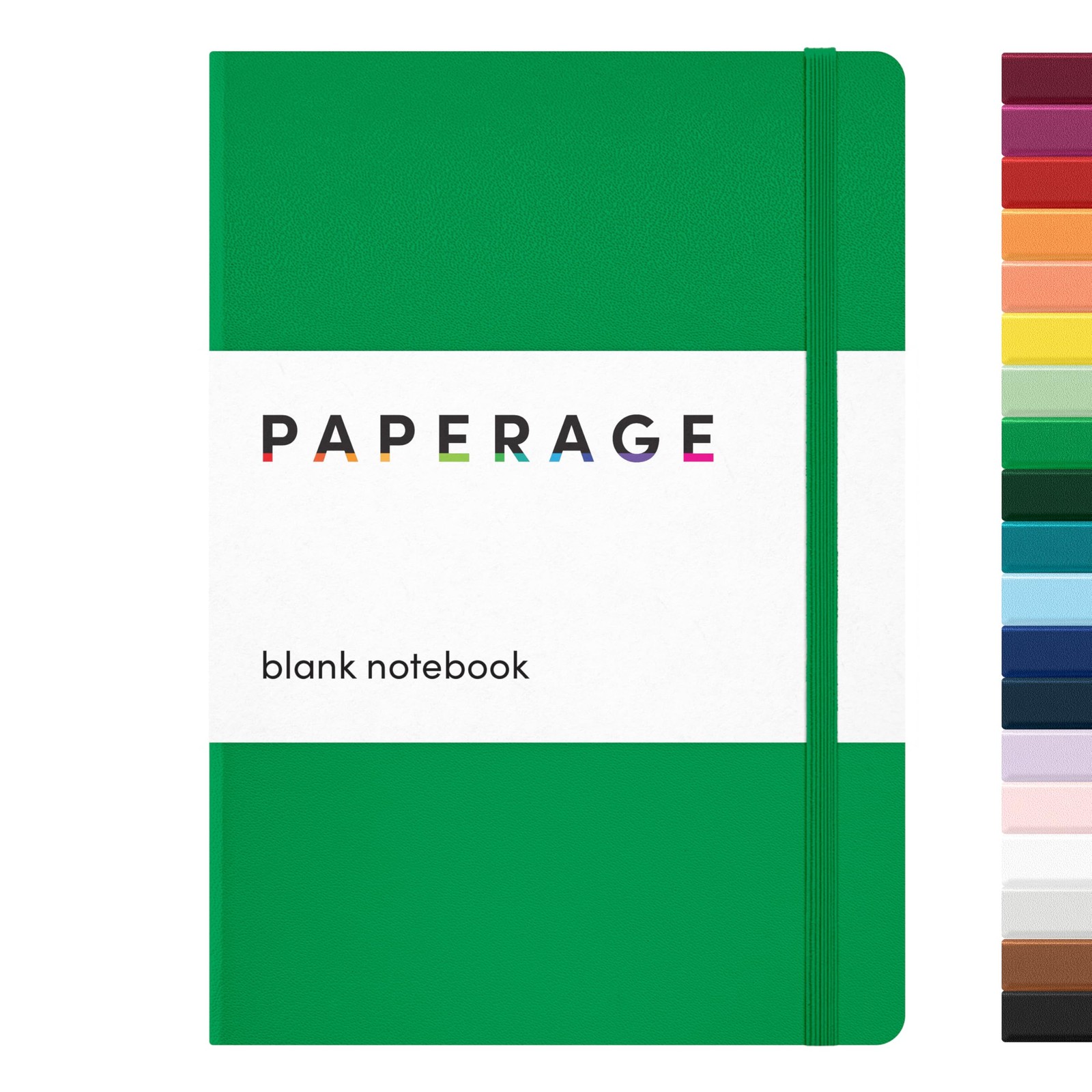 PAPERAGE Blank Journal Notebook (Green) 160 Pages Medium 5.6 in x 8 in 100 GSM
