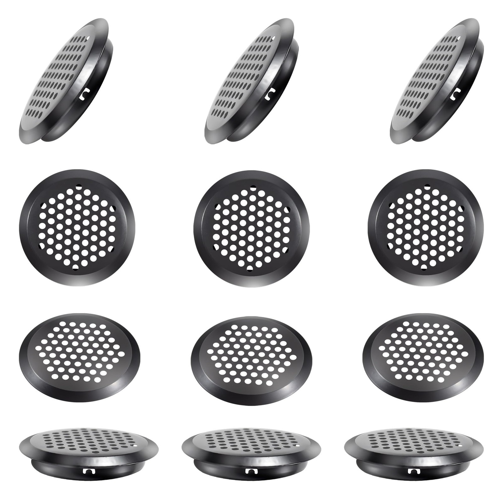 50 Pcs 2 Inch Round Air Vents Soffit Vents Circular Mesh Hole Louver for Kitchen
