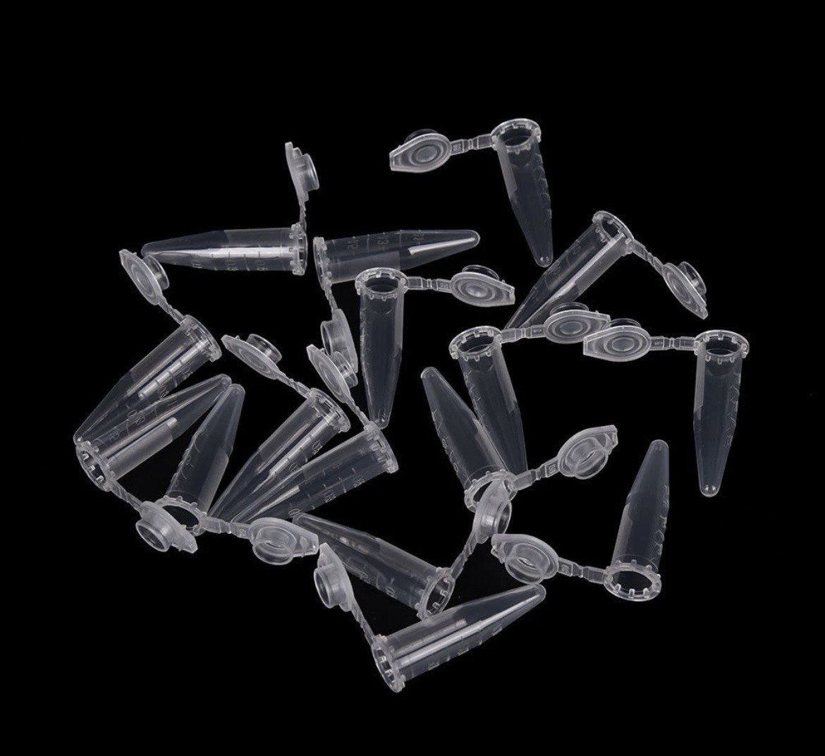 50X 0.5ml Lab Clear Micro Plastic Test Tube Centrifuge Vial Cap Container