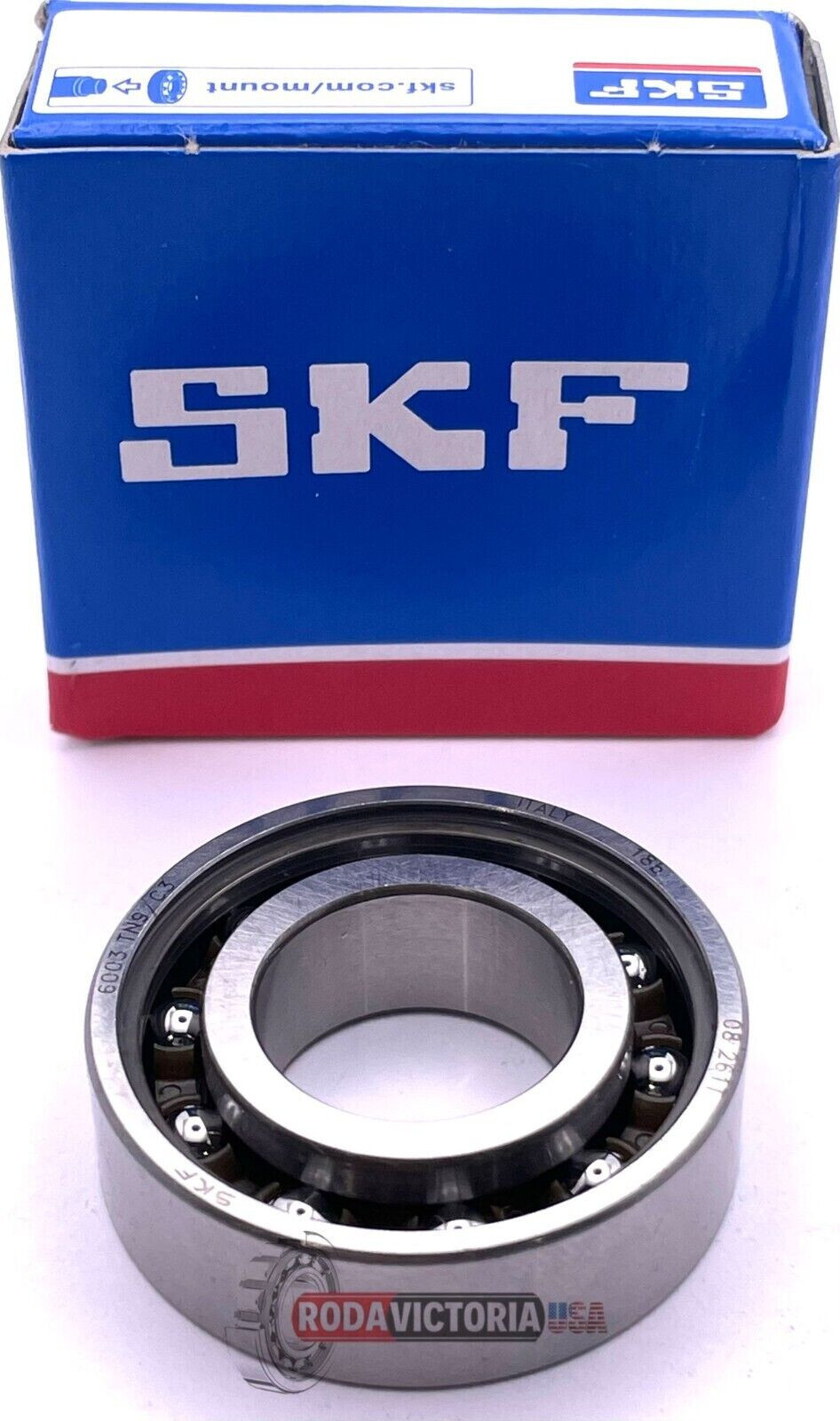 SKF 6003 TN9C3 DEEP GROOVE BALL BEARING, OPEN TYPE, NO SEALS 17x35x10mm