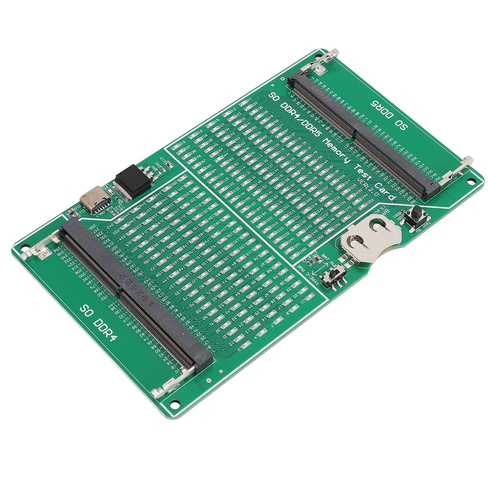 DDR4 DDR5 Memory Tester 2 in 1 Multifunctional Memory Slot Test Card with LED