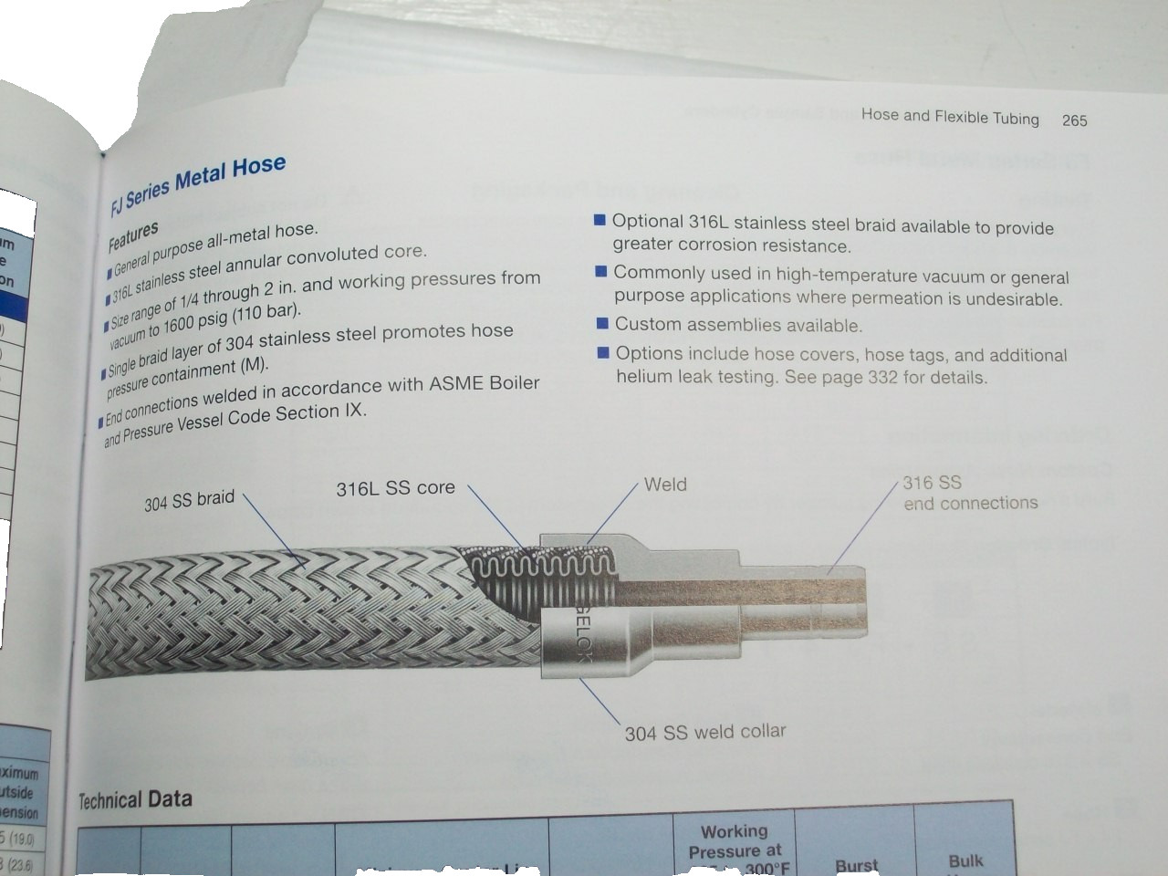1- Swagelok FJ Series Metal Hose, 1/2″, 20′, SAE 37° (JIC), SS-FJ8AS8AS8-240