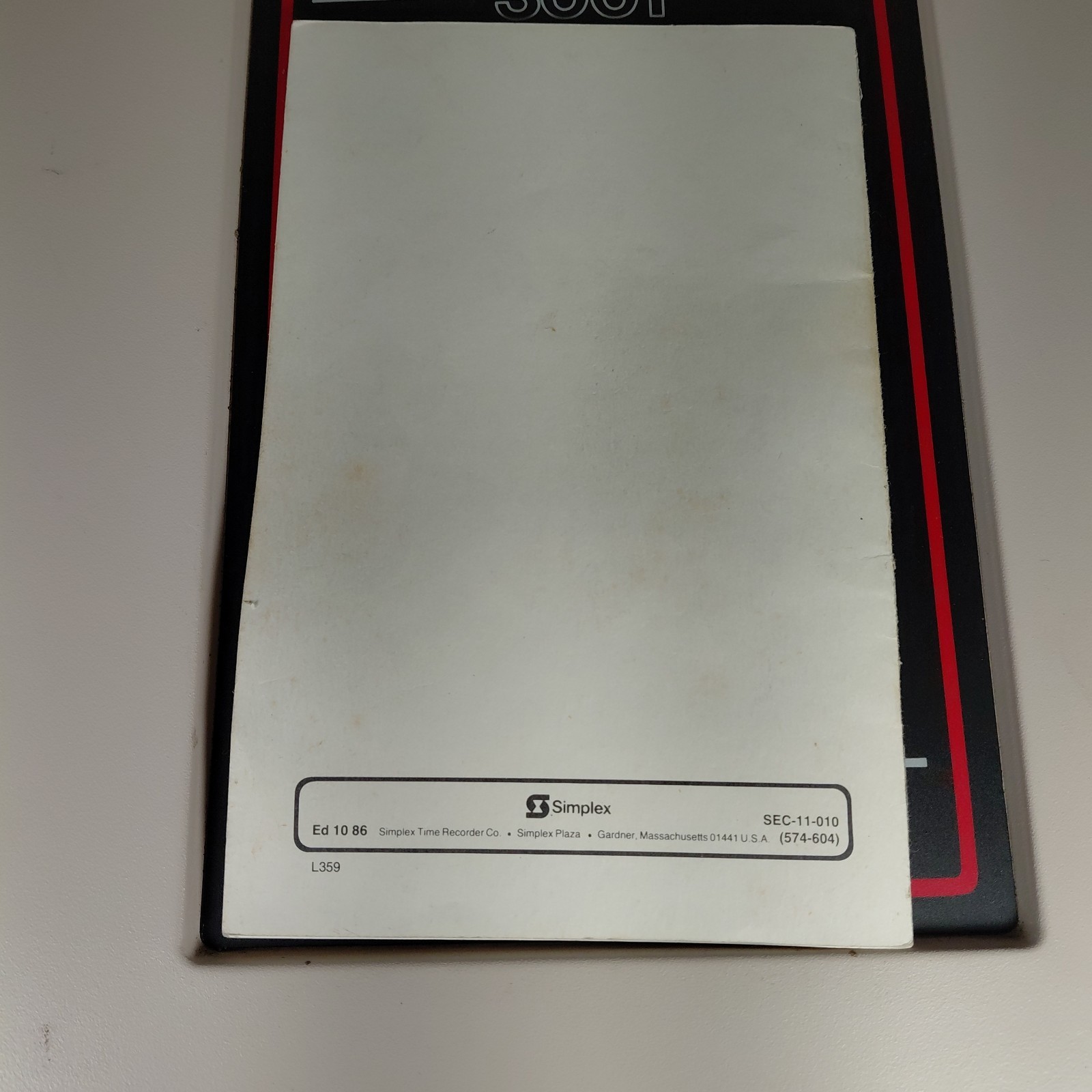 UNTESTED Simplex 3001-9001 Security and Fire Alarm Control Panel & Manuals READ