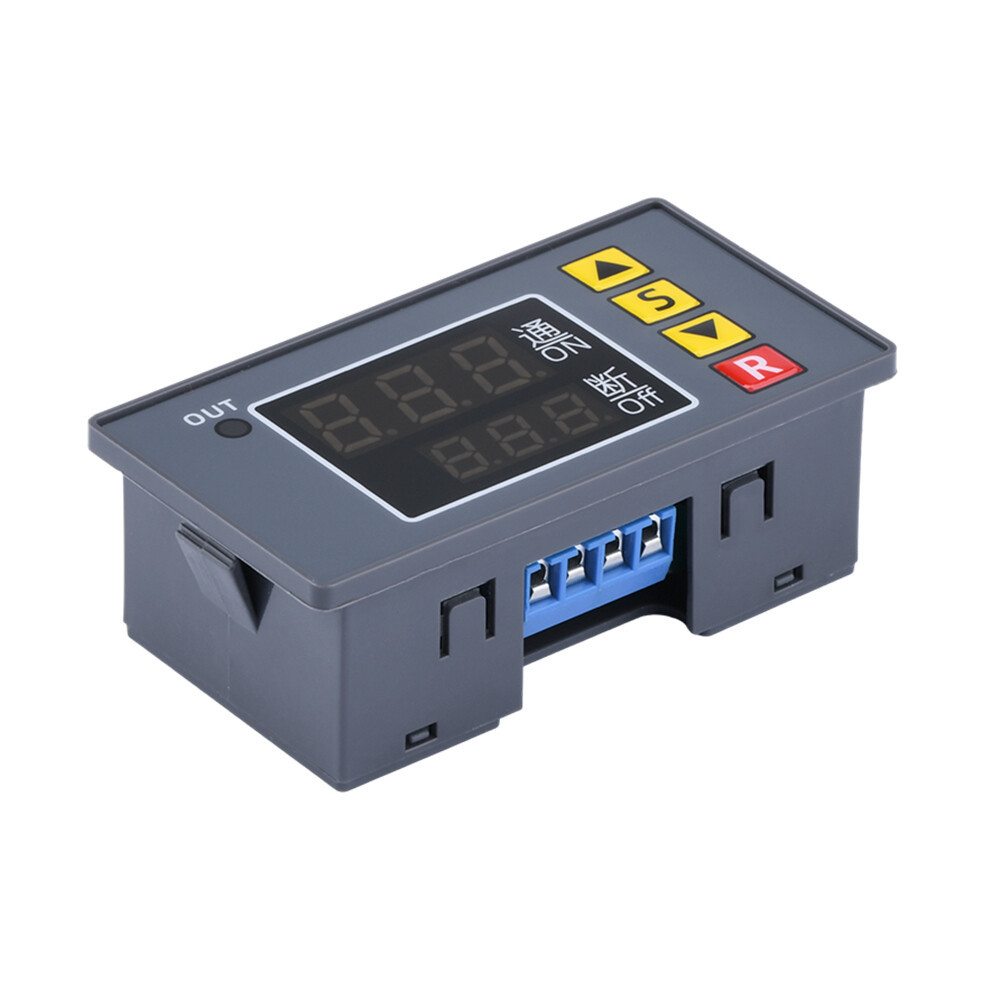AC110-220V Cycle Timer Delay Dual LED Display Relay Module 0-999s/m/h Thermostat