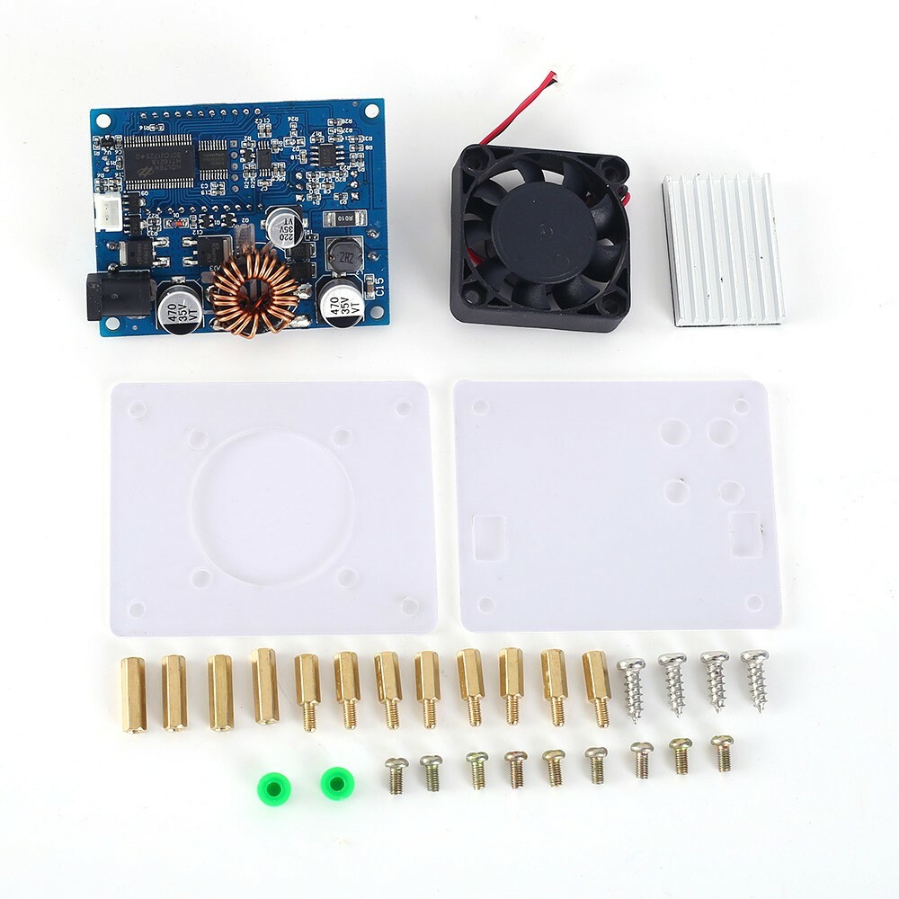 2pc 60W Adjustable Buck Boost Step Up Step Down Power Supply Module with Fan LCD