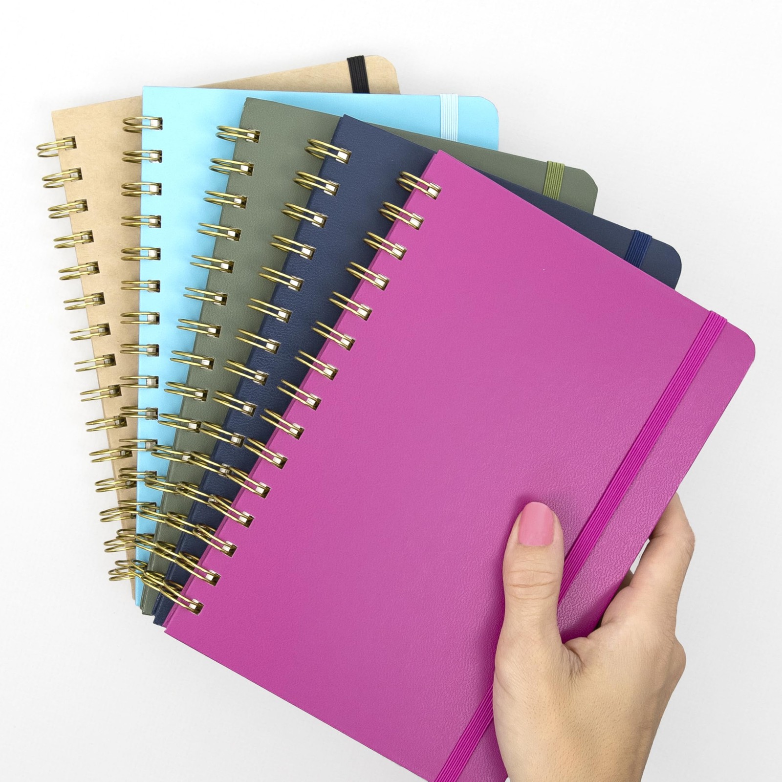PAPERAGE Graph Paper Spiral Notebook & Journal, (Navy), 160 Pack of 1, Navy