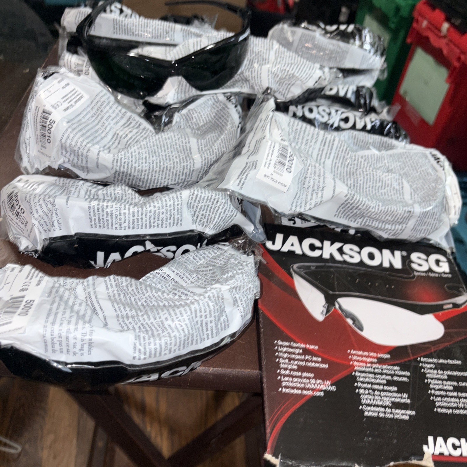 Lot Of (15) Jackson Safety Brand SG Series 50010 Lens IR SH 5.0 Lightweight NEW