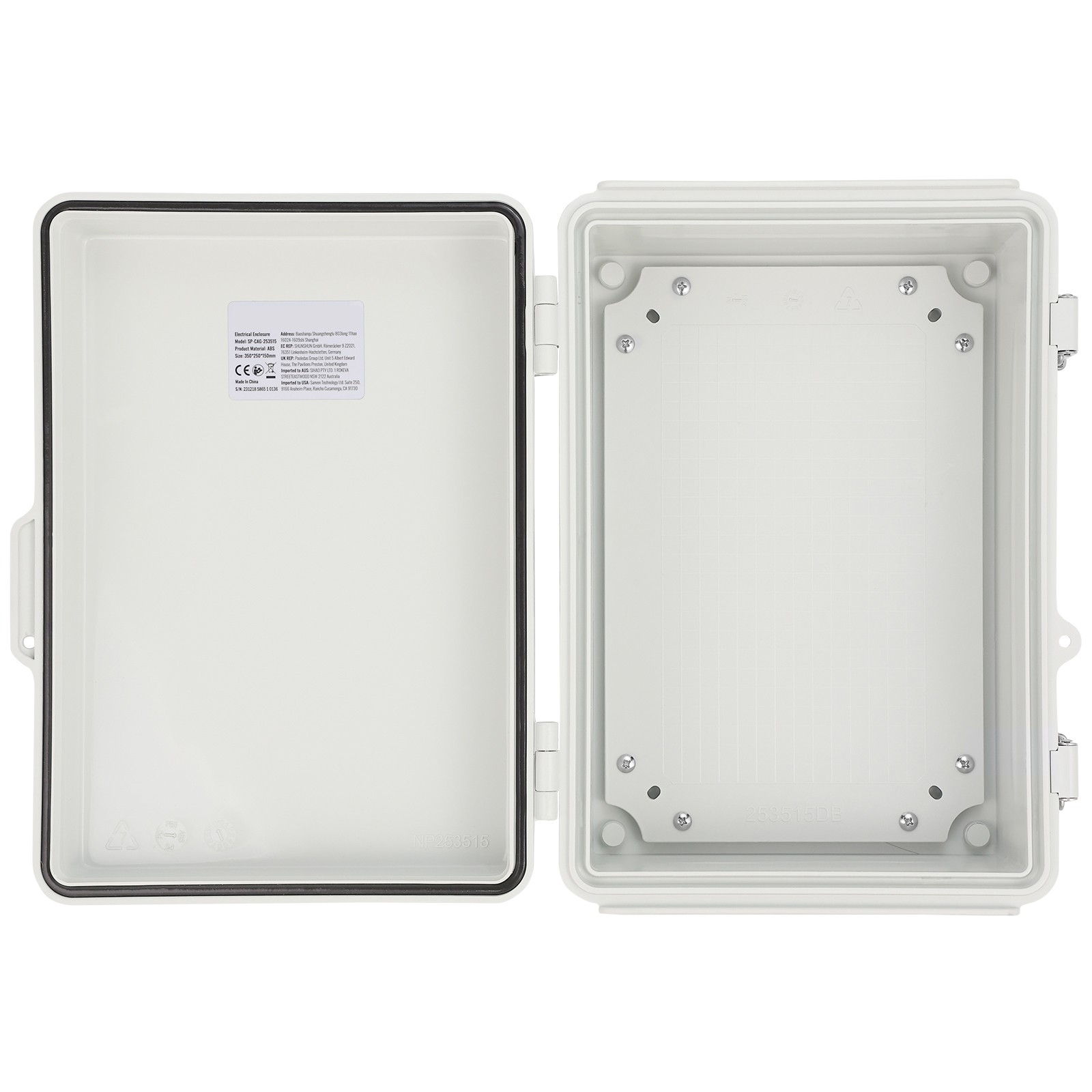 Uimoso Outdoor Junction Box 16.93×12.99×7.09 in ABS Plastic Electrical Enclosure