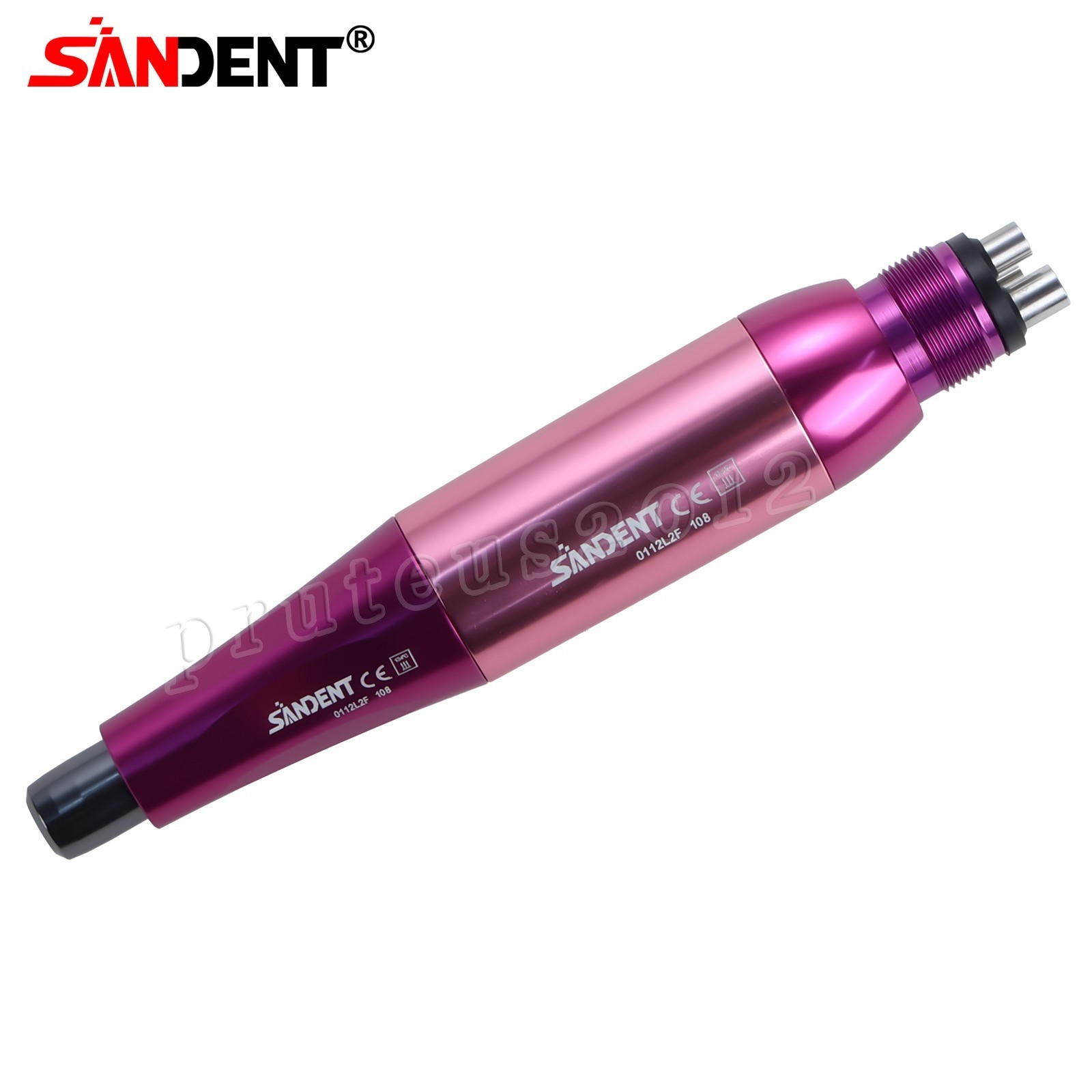 Dental Hygiene Prophy Handpiece Air Motor 4 Holes 4:1 Nose Cone 360°Swivel Pink