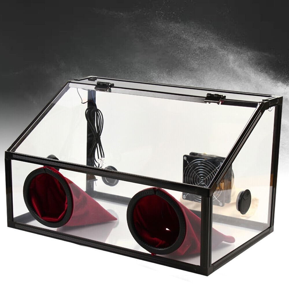 LYNICESHOP Fully Enclosed Electric Grinding Table Polisher, Dust Black Or Red