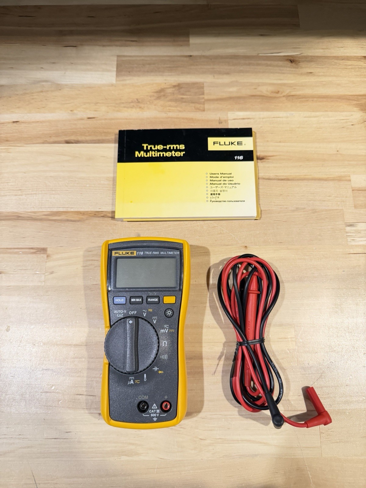 FLUKE 116 TRUS-RMS MULTIMETER / LEADS – SHIPS FAST (TESTED)