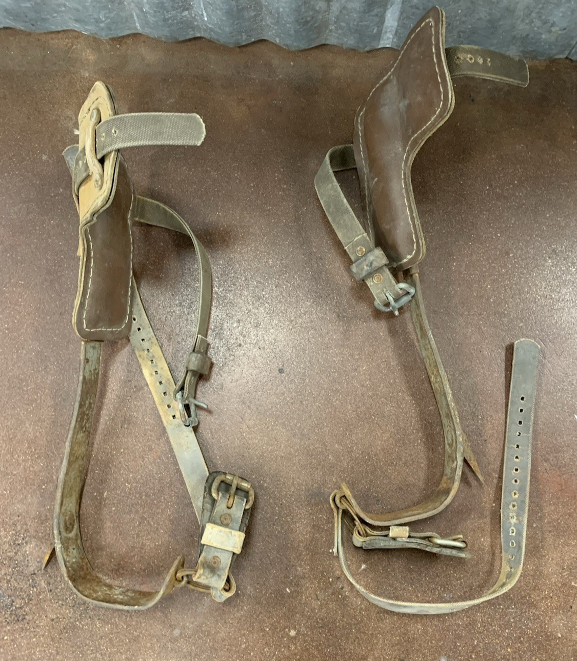 Klein Tree Climbing Spikes Pads & Straps Arborists Gaffs Tree Service Tools 8210