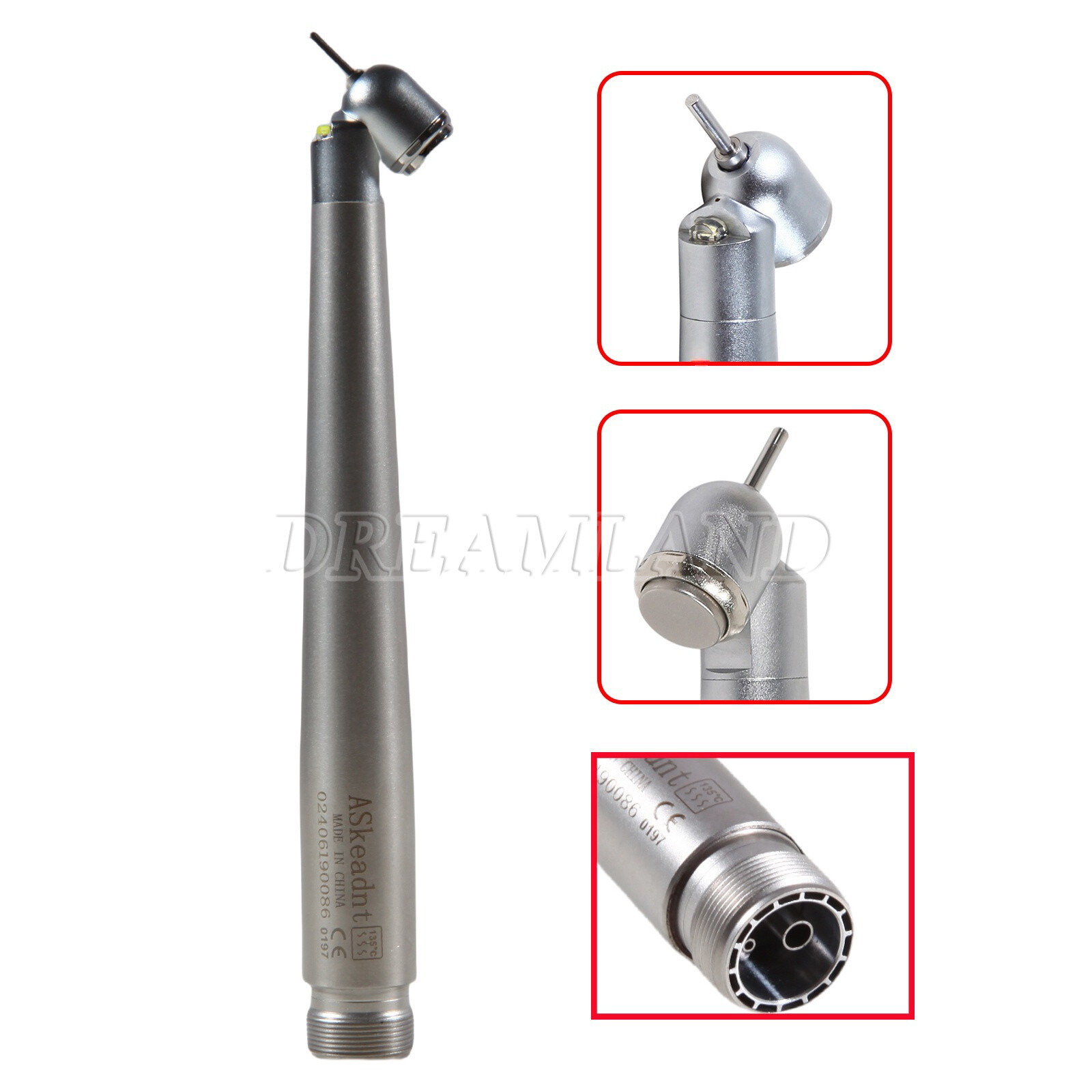 NSK Dental LED 45° Grado Alta Velocidad Turbina Pieza de Mano E-generador 2Holes