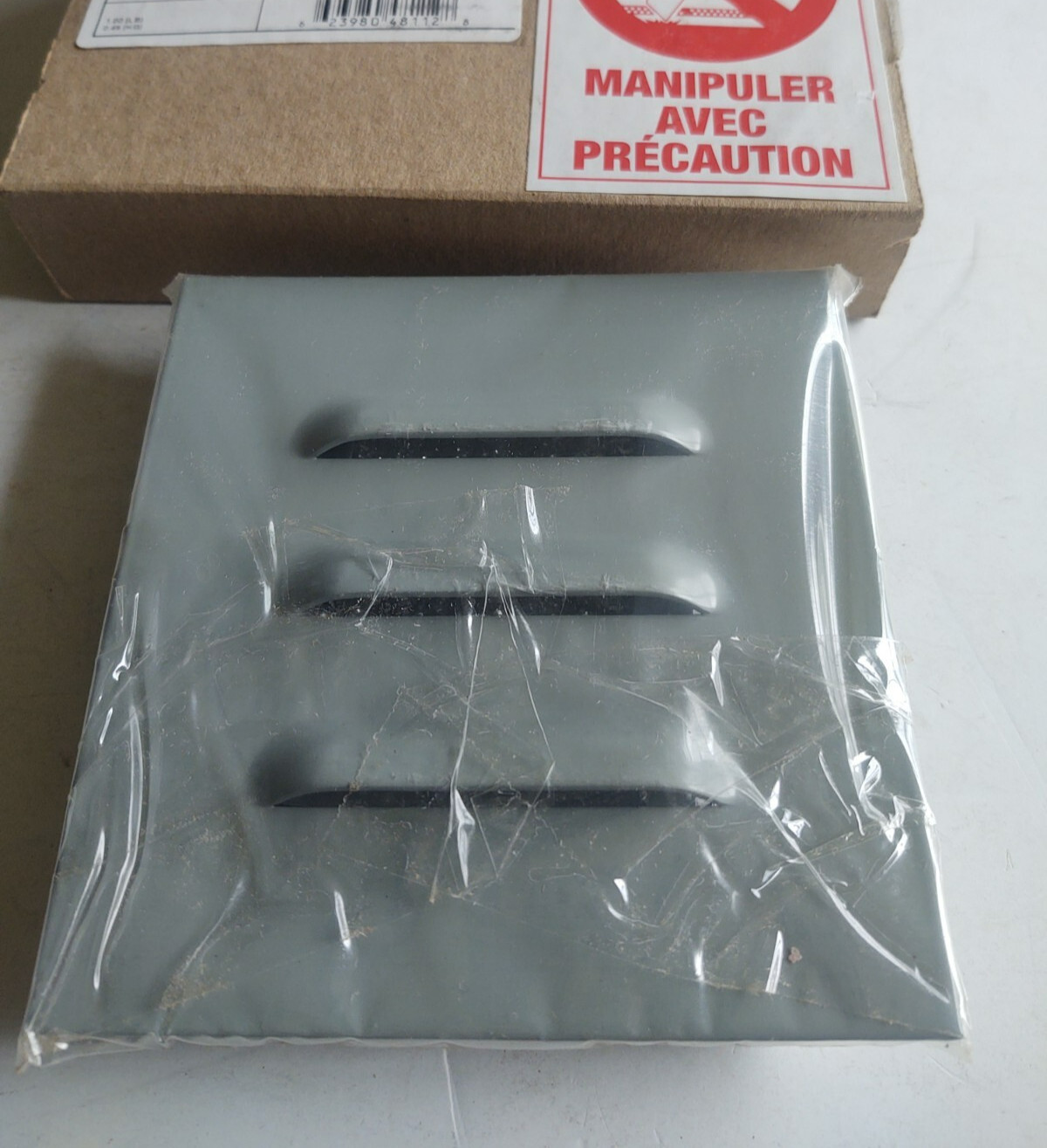 Hammond 1481L3R55GY Louvered Plate with Studs