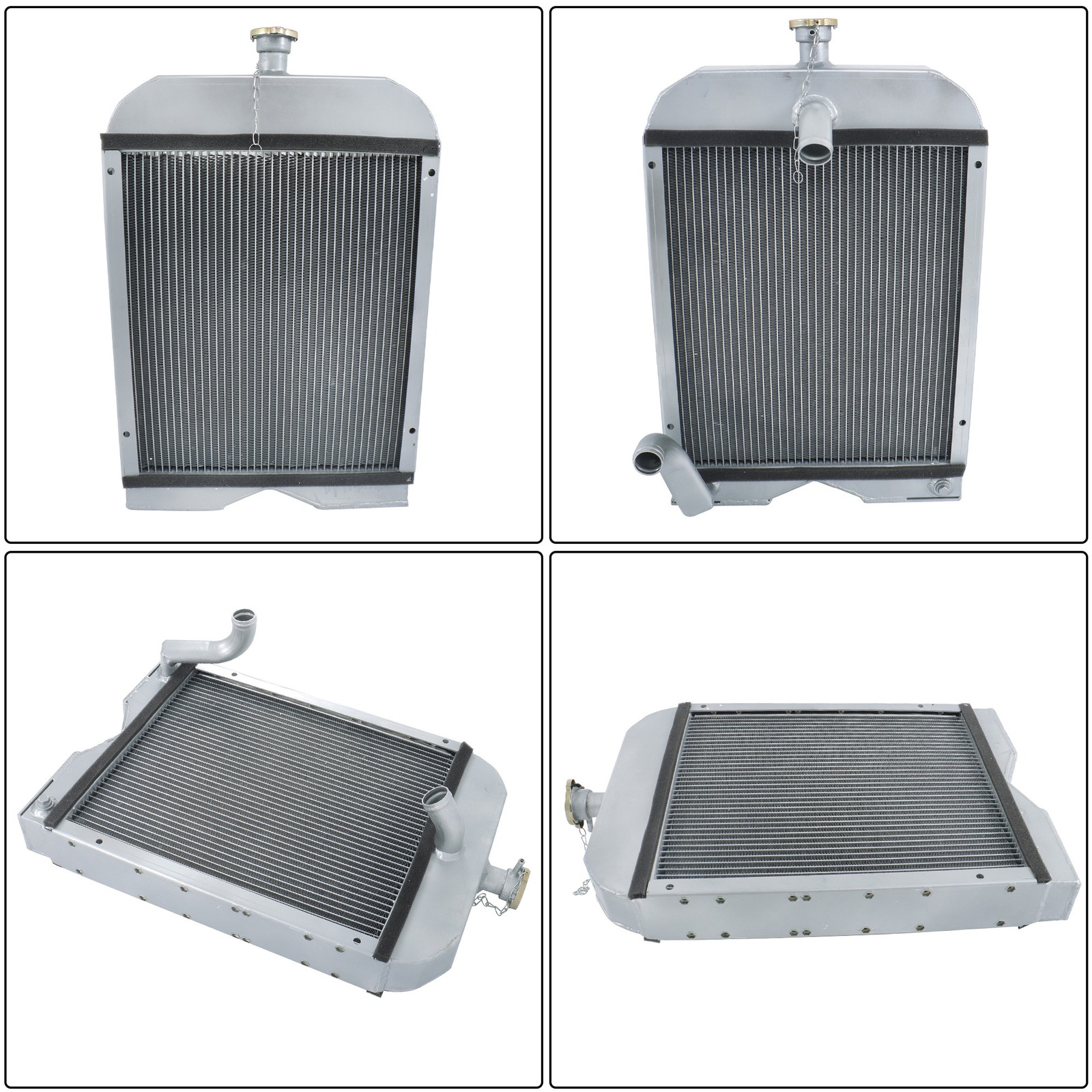 8N8005 86551430 2 low Full Aluminum Radiator For Ford Tractor 2N 8N 9N Model