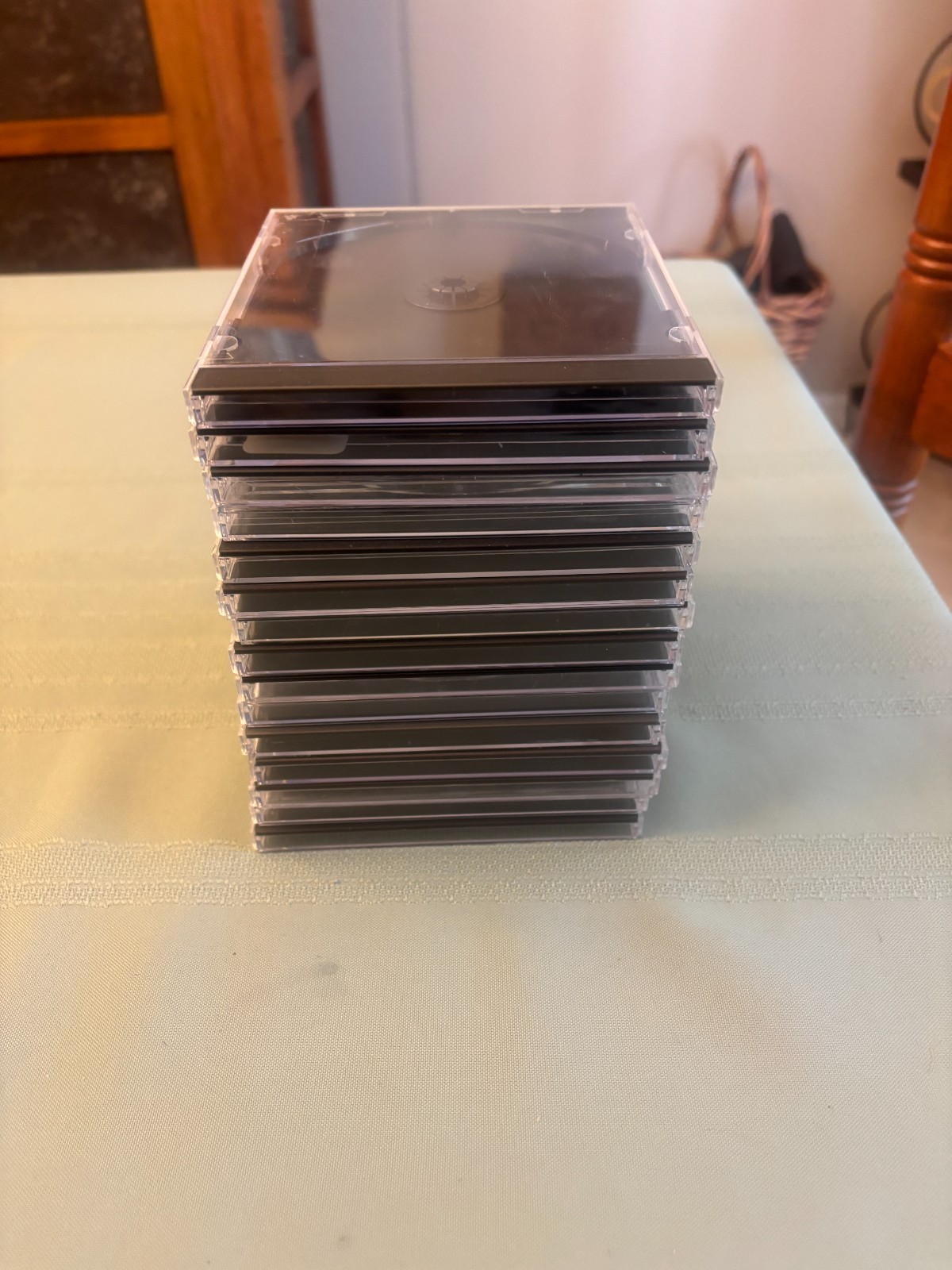 Lot of 15 CD Jewel Cases Empty Clear & Black Used Standard Size