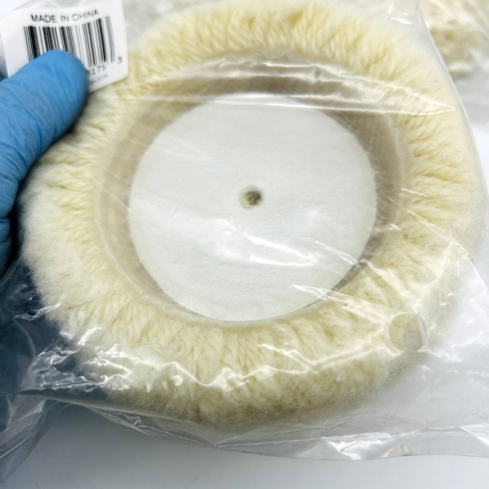 Hi-Tech Industries HB-3175 Mini Buffing Cutting Pad Wool 3.5in Hook and Loop 3pk